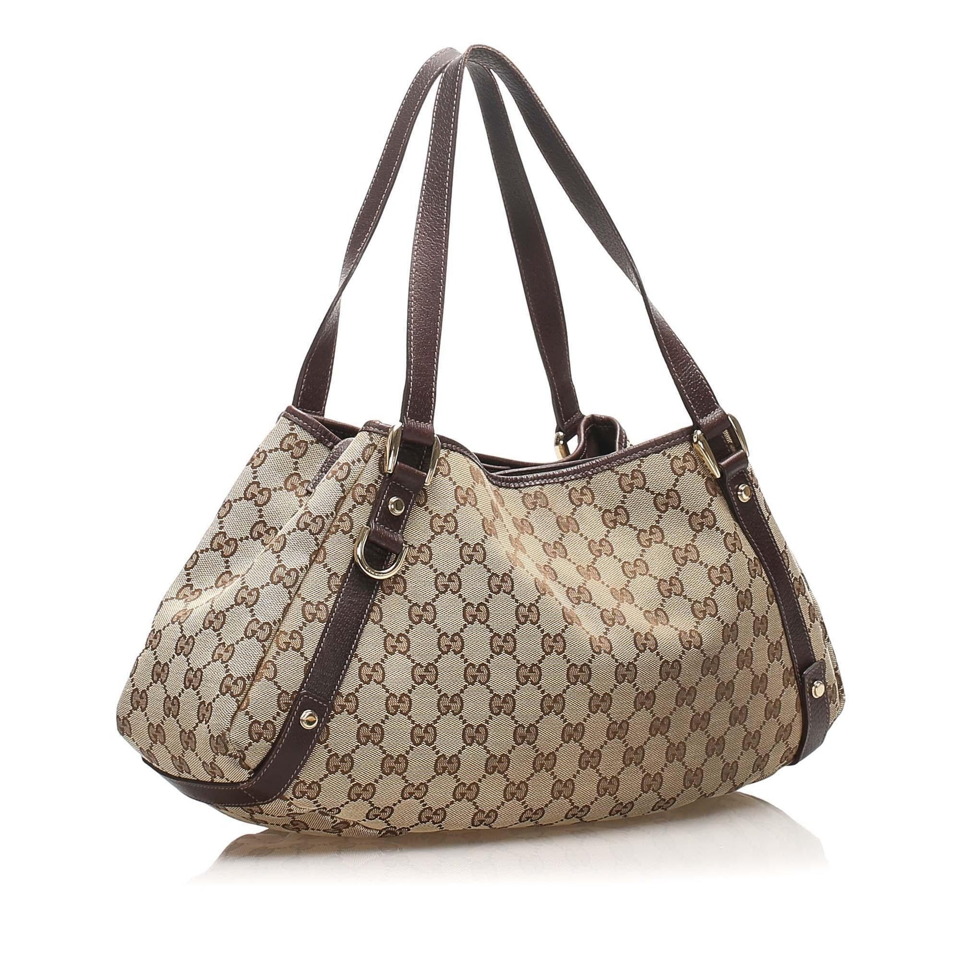 Gucci Leather Canvas Tote Style 6