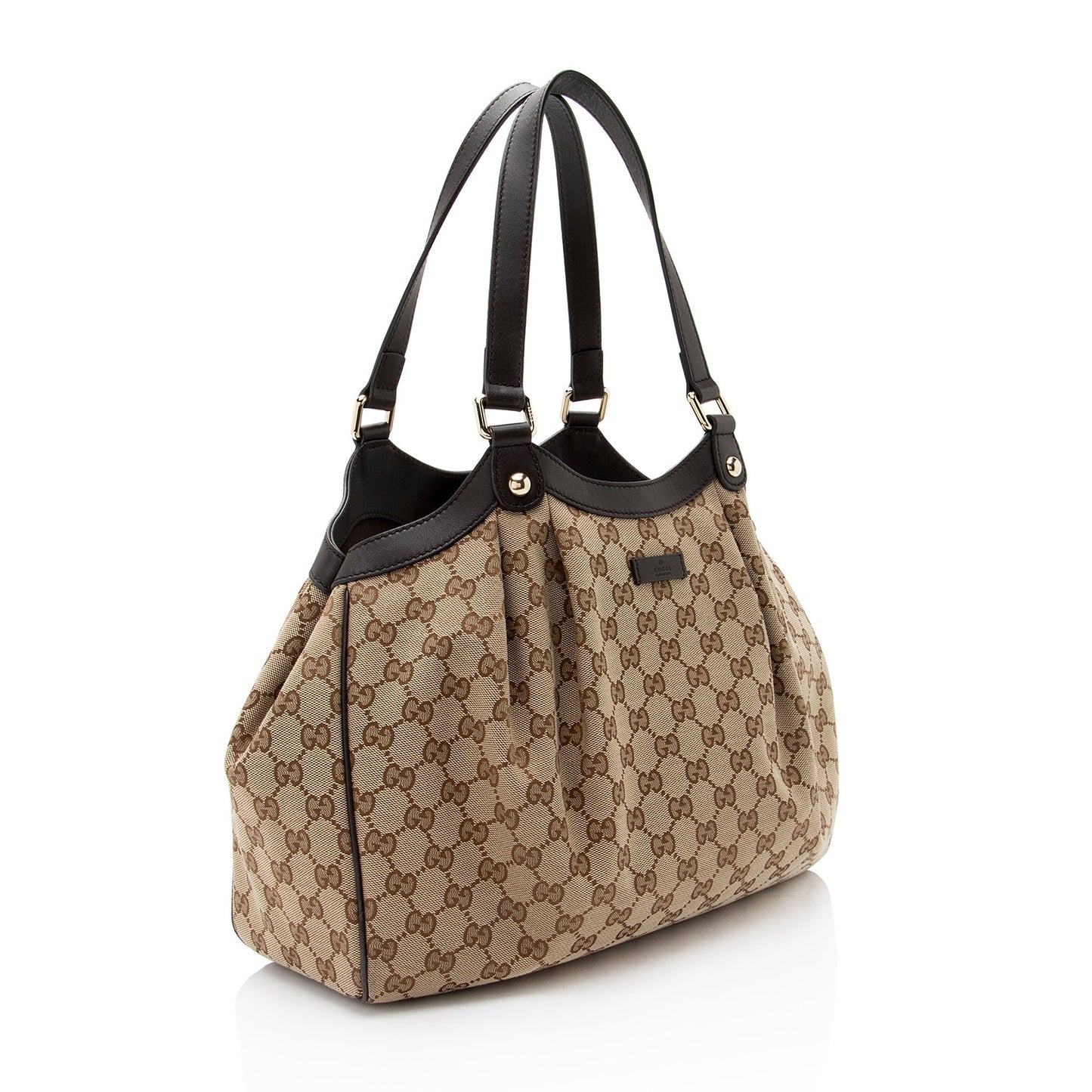 Gucci Leather Canvas Tote