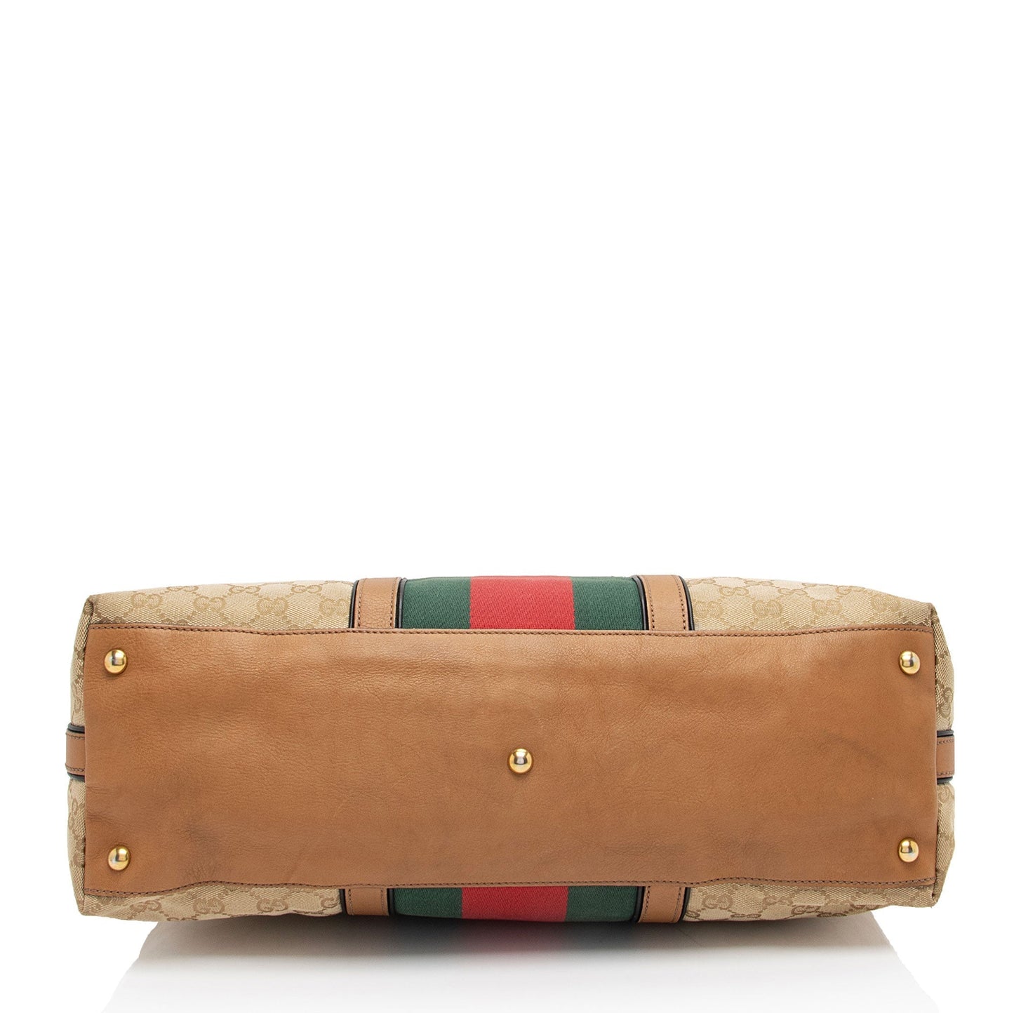 Gucci Nylon Leather Canvas Tote