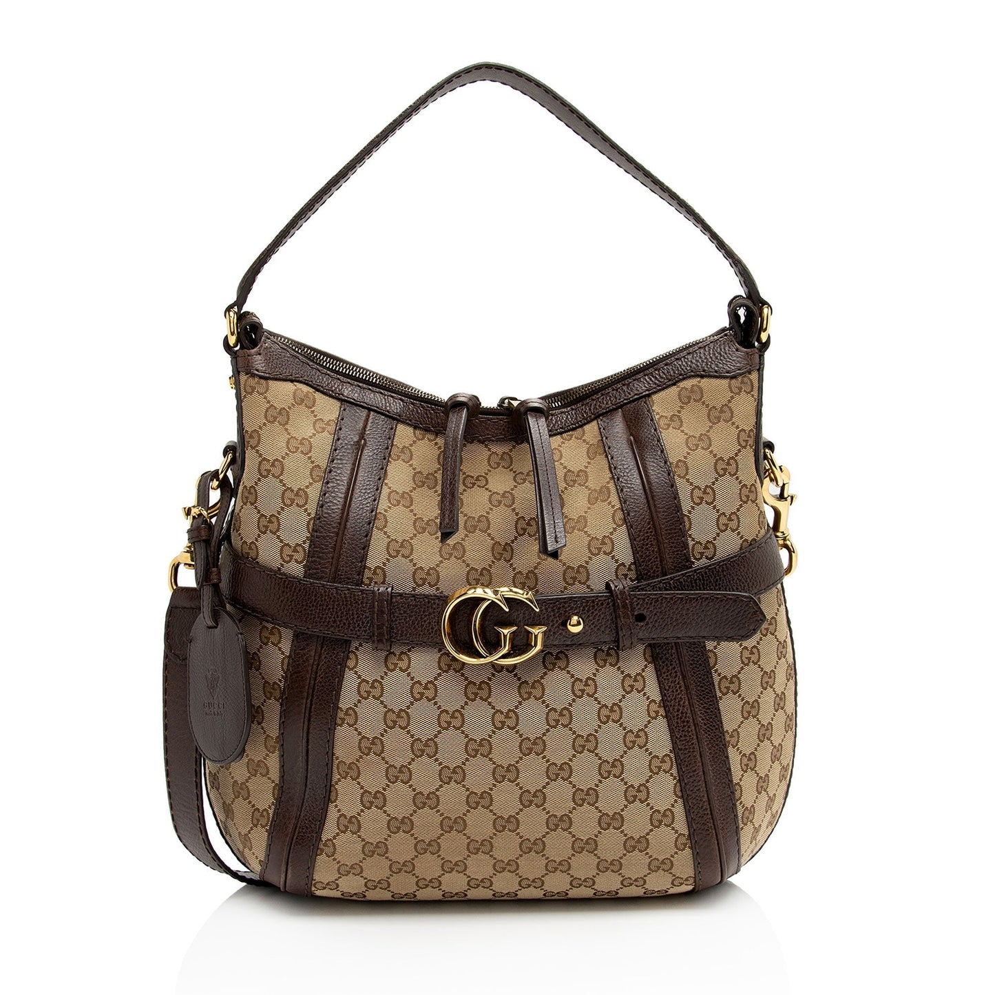 Gucci Leather Canvas Shoulder Bag