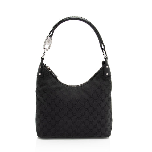 Gucci Leather Canvas Shoulder Bag
