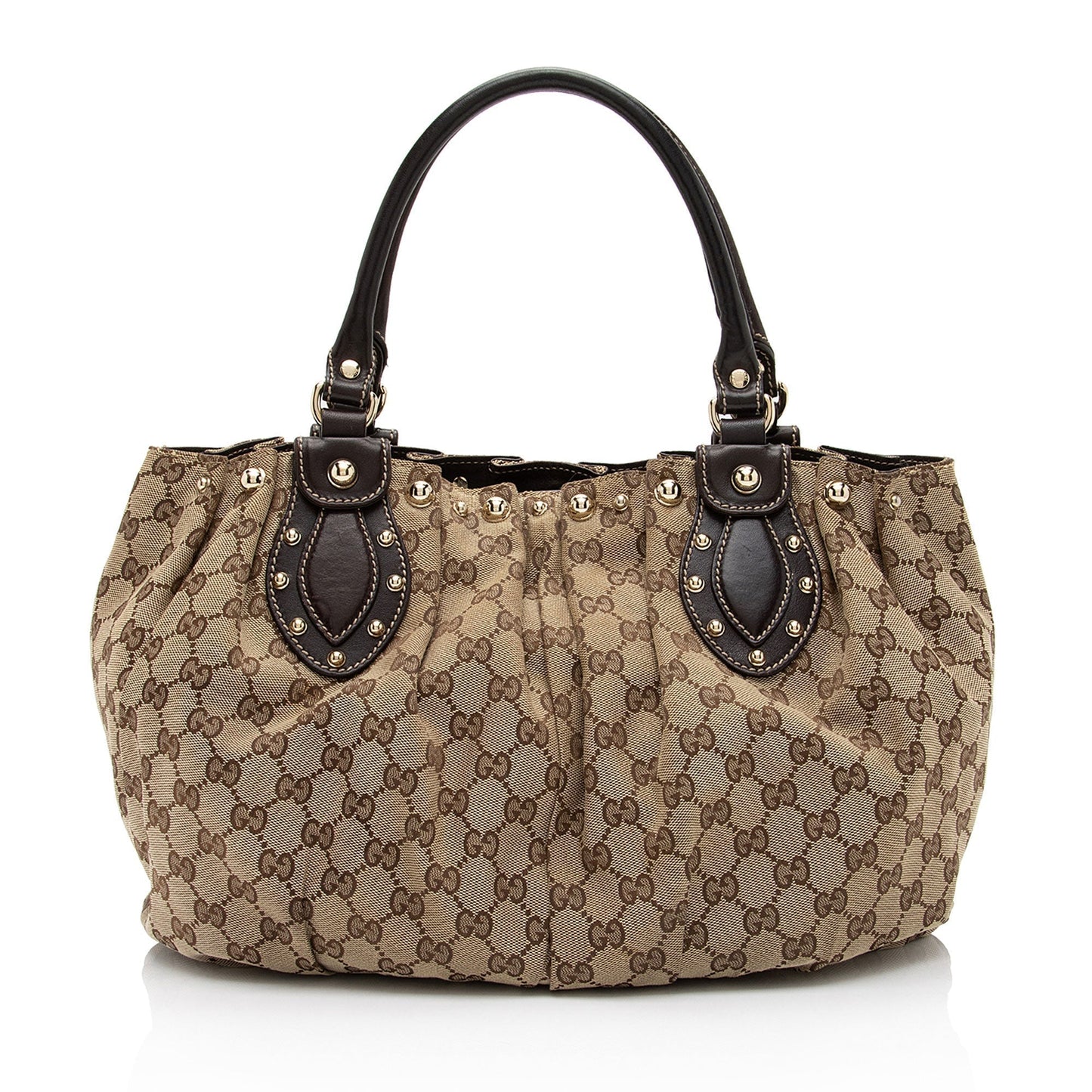 Gucci Leather Canvas Tote