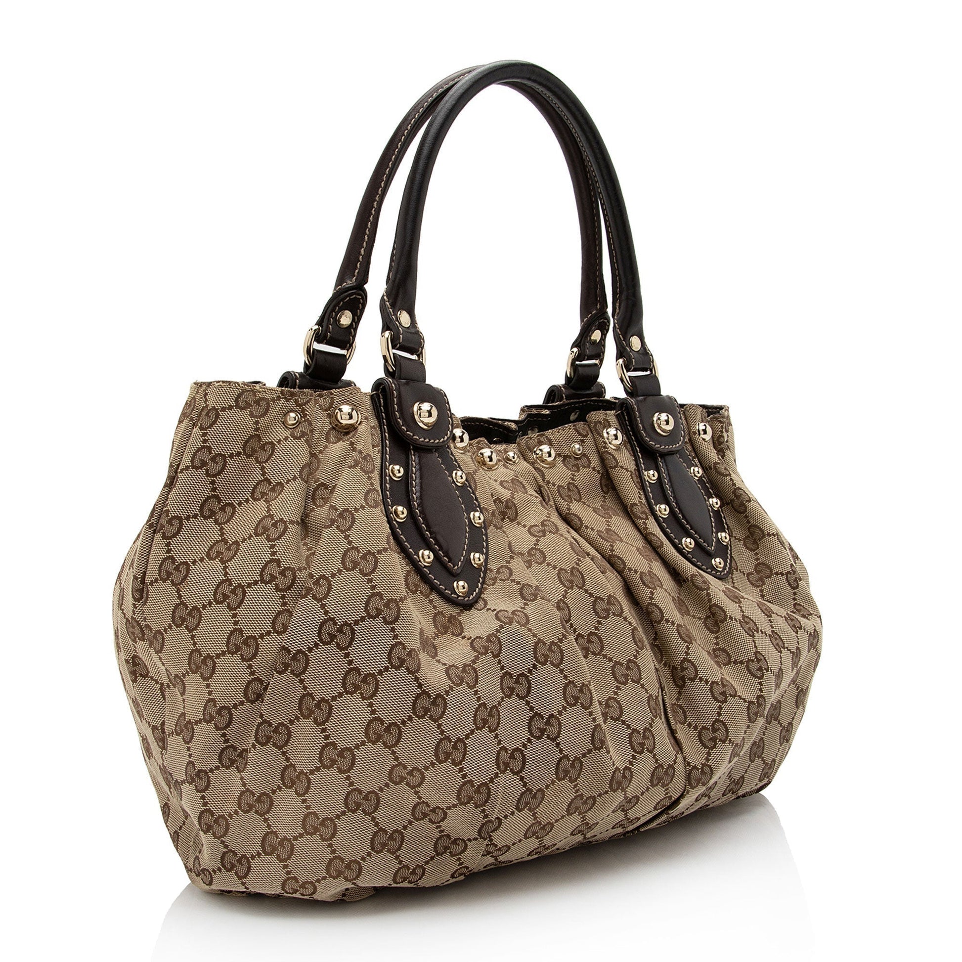 Gucci Leather Canvas Tote