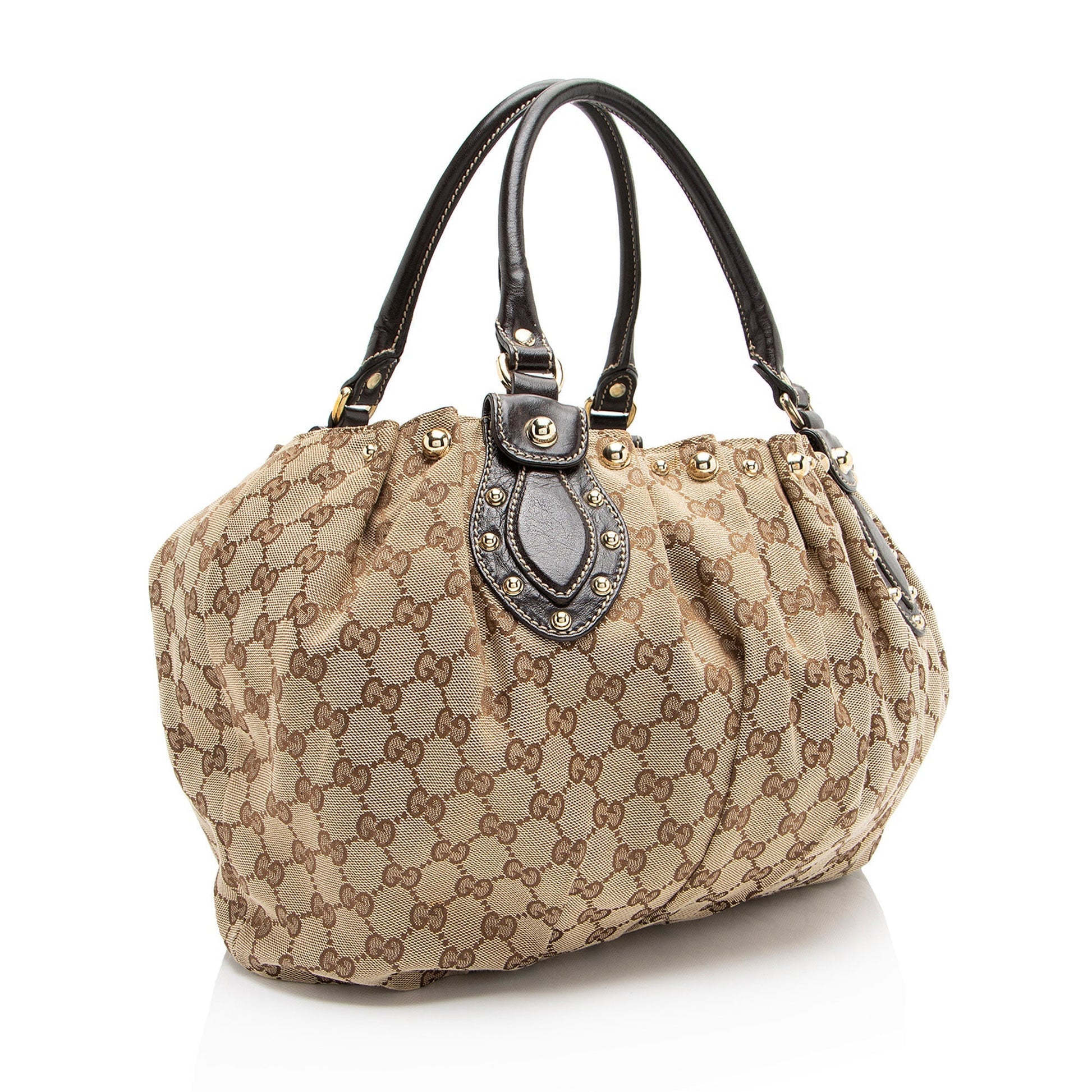Gucci GG Canvas Studded Pelham Small Tote