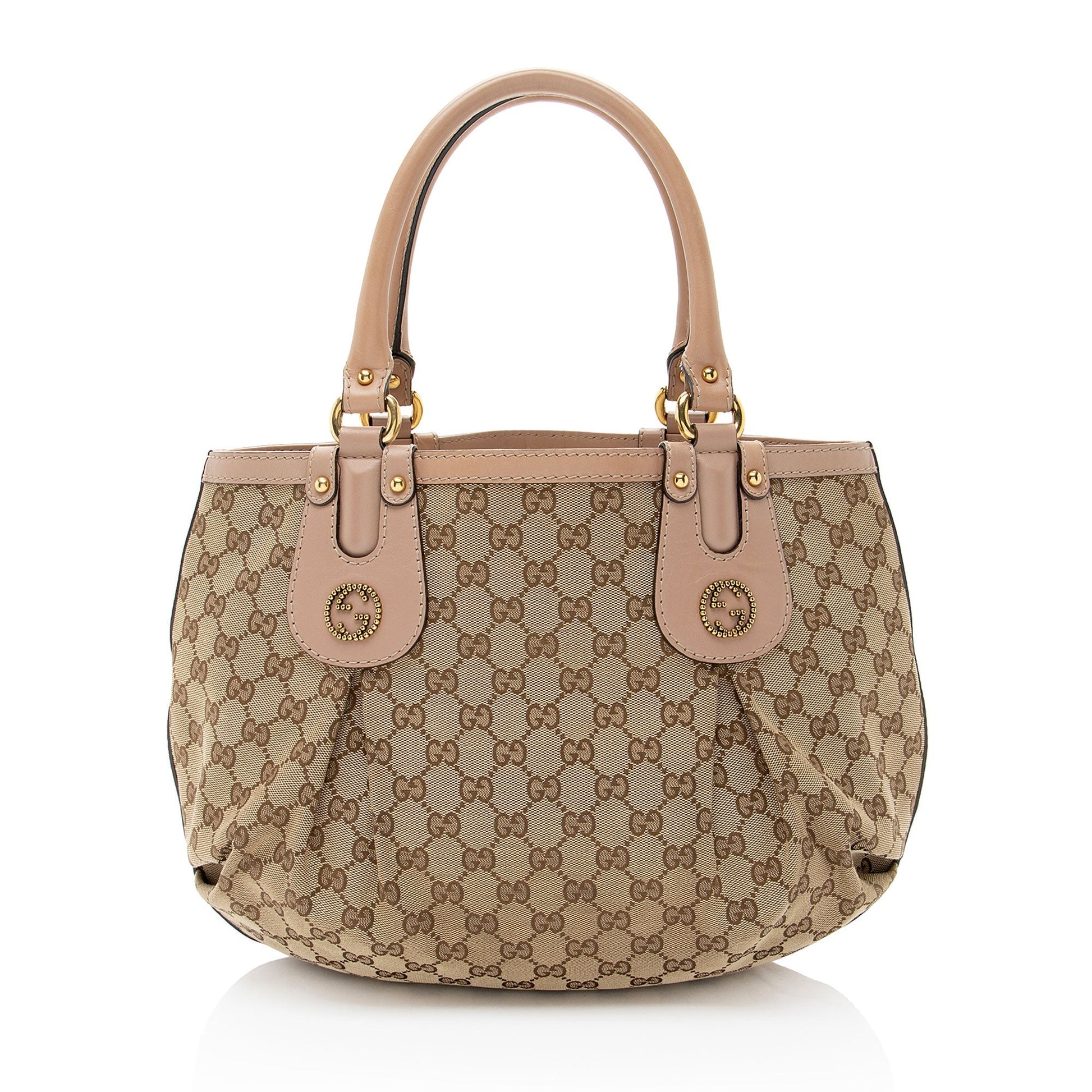 Gucci GG Canvas Studded Scarlett Medium Tote