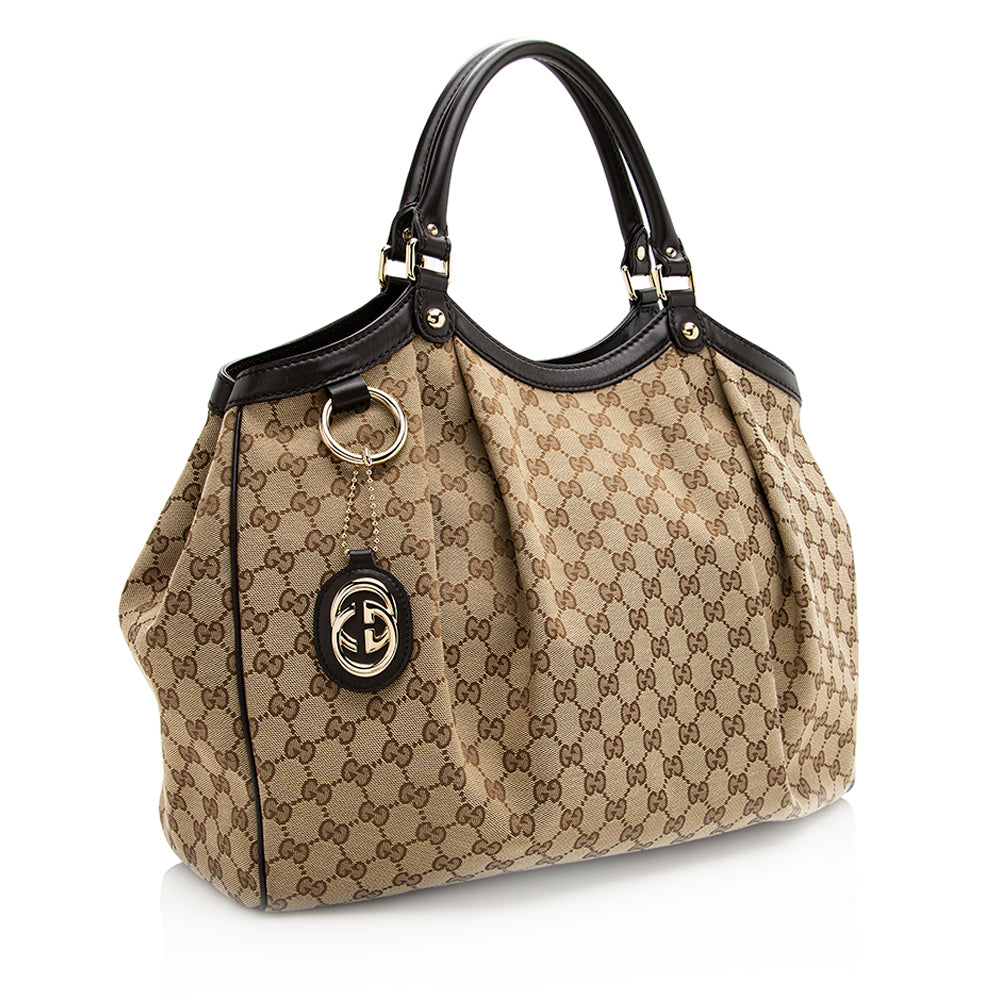 Gucci GG Canvas Sukey Large Tote (SHF-20336)