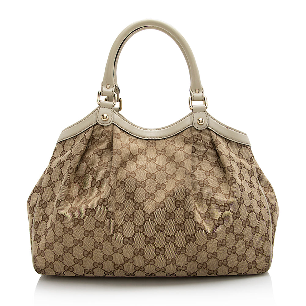 Gucci GG Canvas Sukey Medium Tote (SHF-21958)
