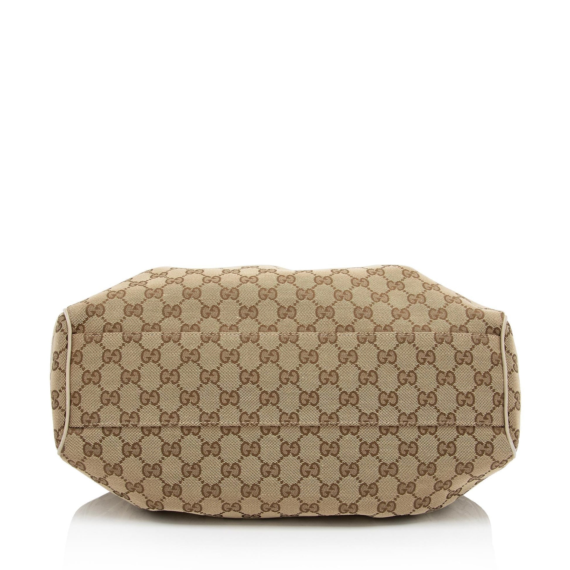 Gucci Leather Canvas Tote