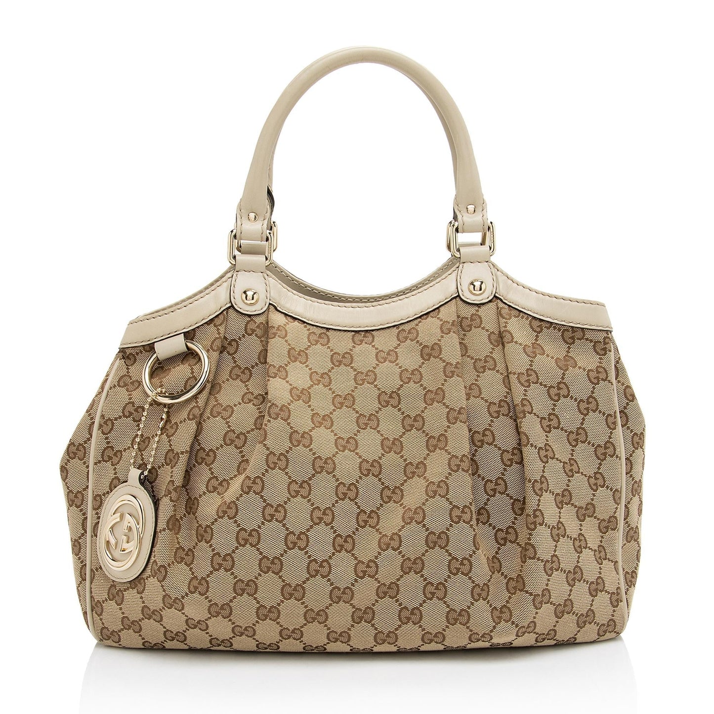 Gucci Leather Canvas Tote