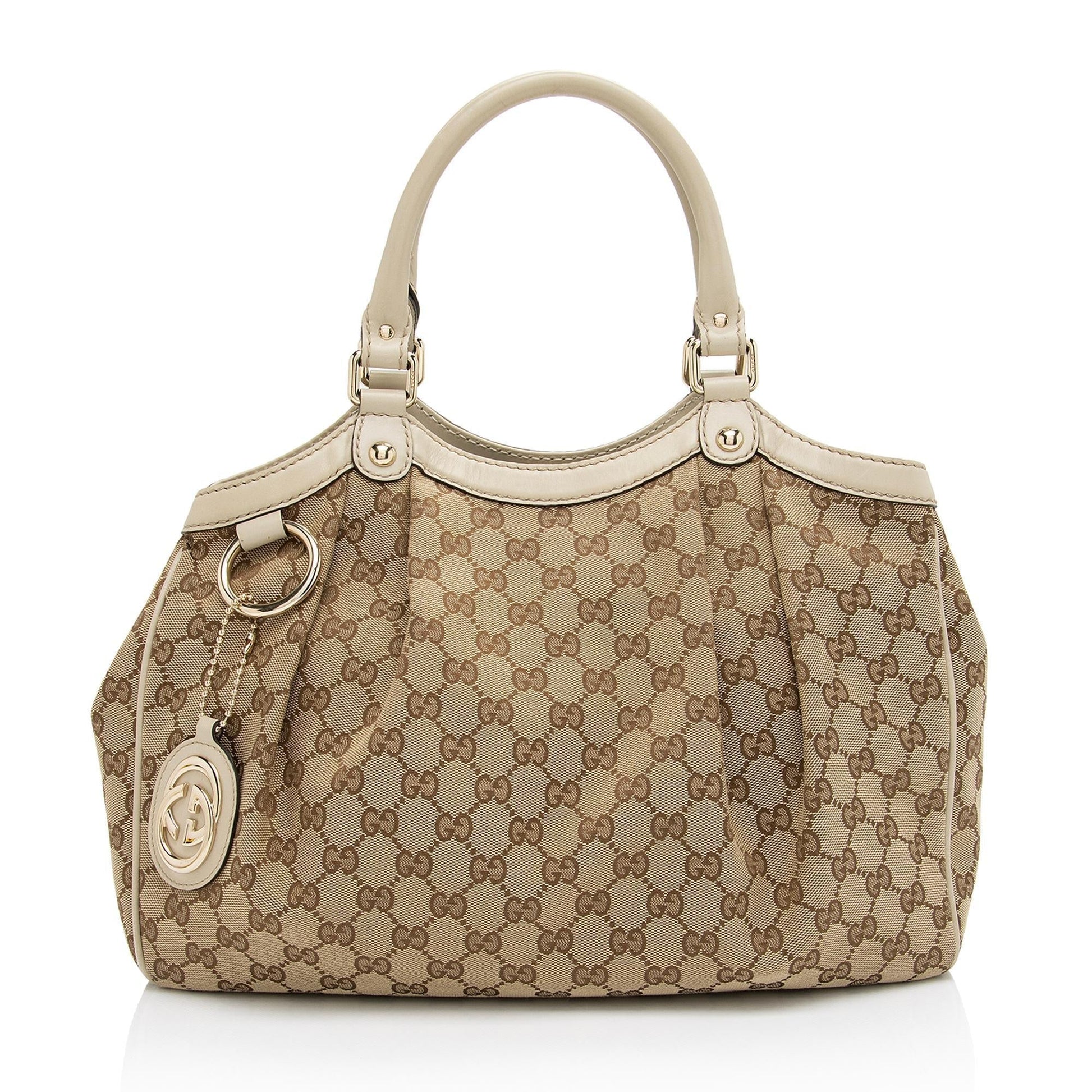 Gucci Leather Canvas Tote