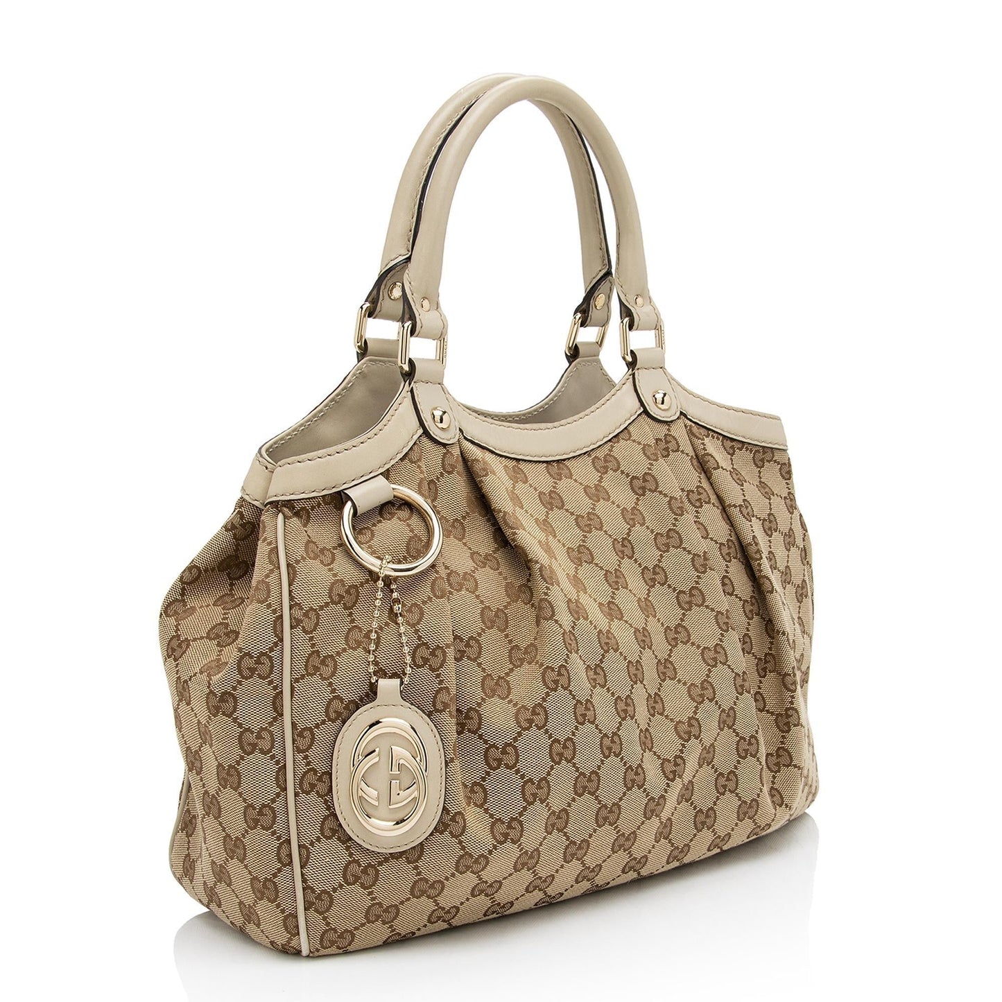 Gucci Leather Canvas Tote