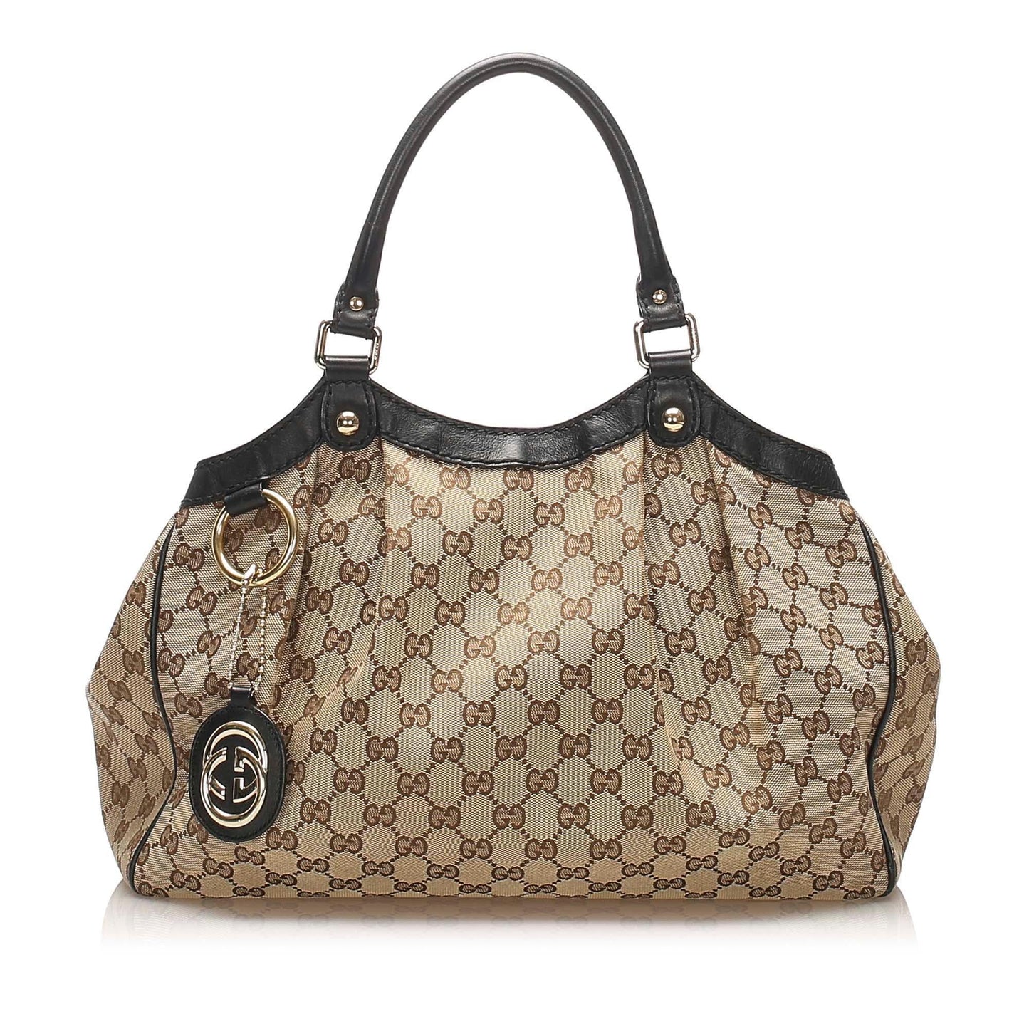 Gucci Sukey Leather Canvas Tote Style 2