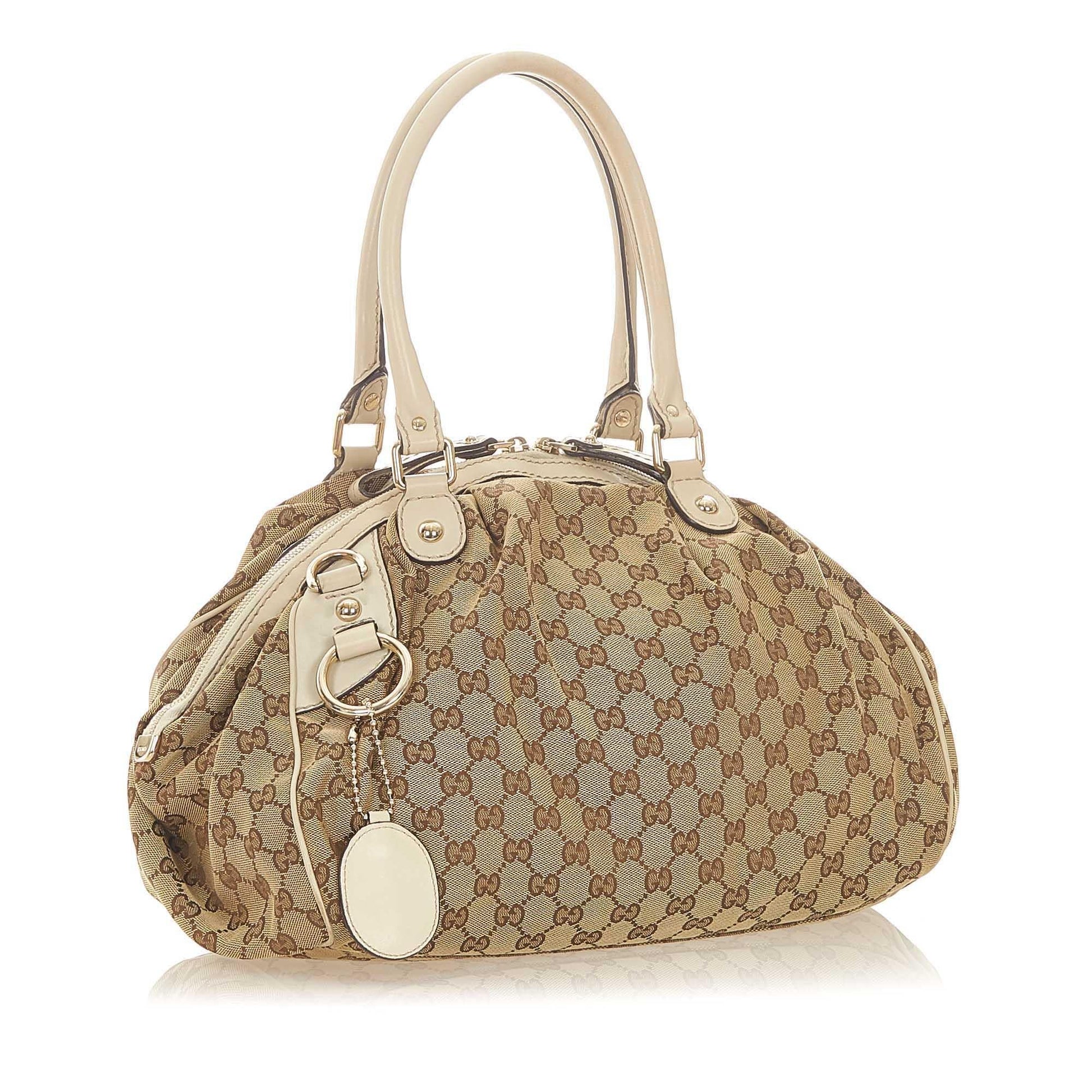 Gucci GG Canvas Sukey Tote Bag (SHG-32157)