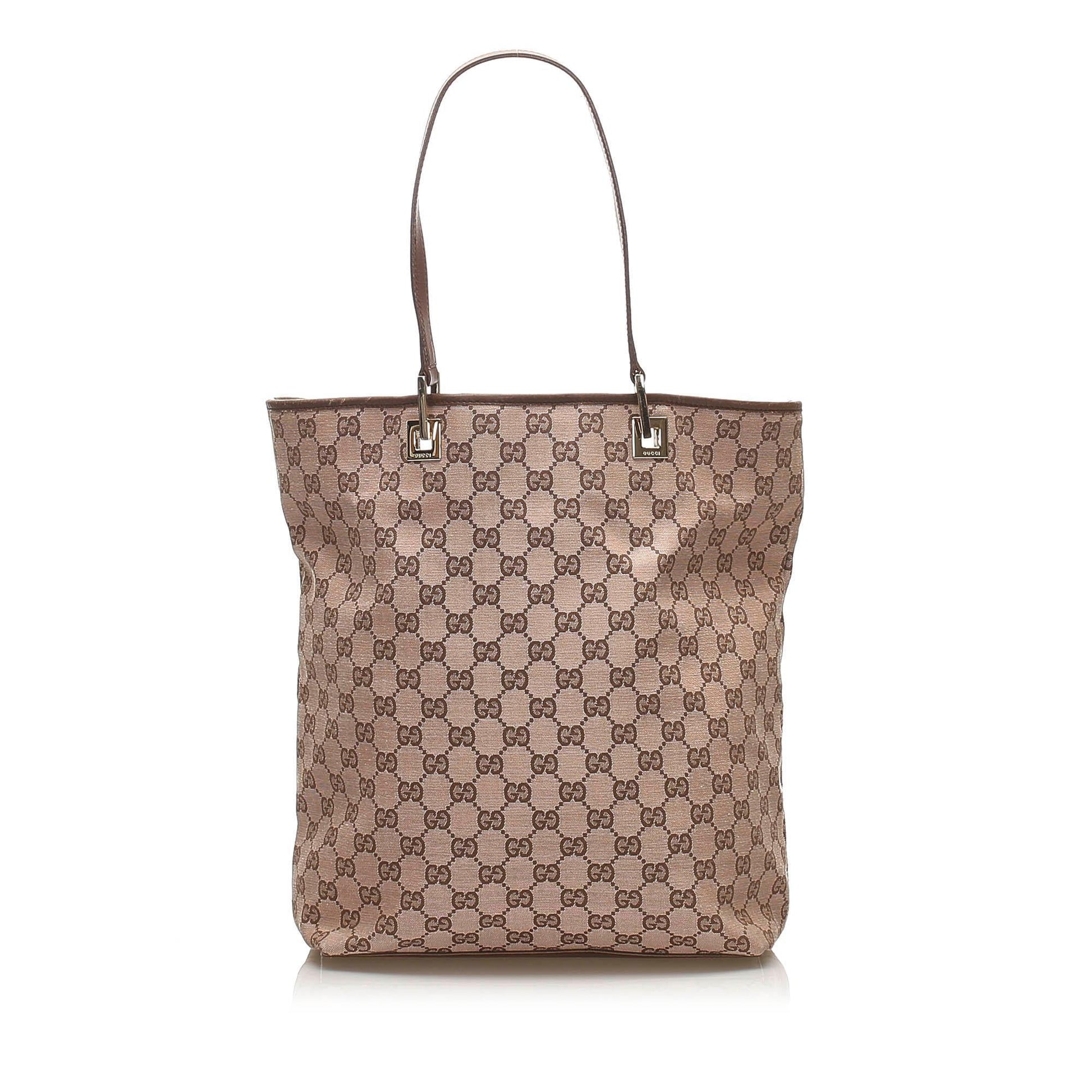 Gucci Canvas Monogram Tote Style 166