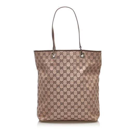Gucci Canvas Monogram Tote Style 166