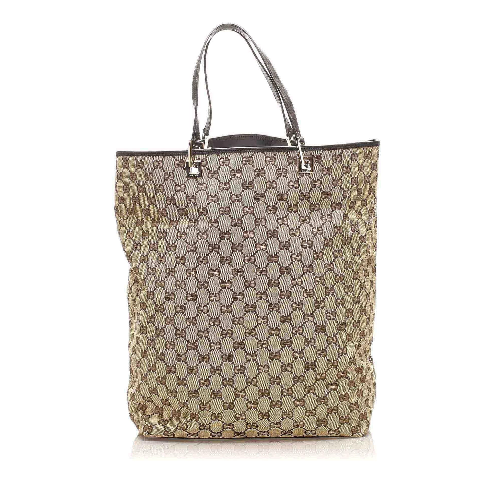 Gucci Canvas Monogram Tote Style 143