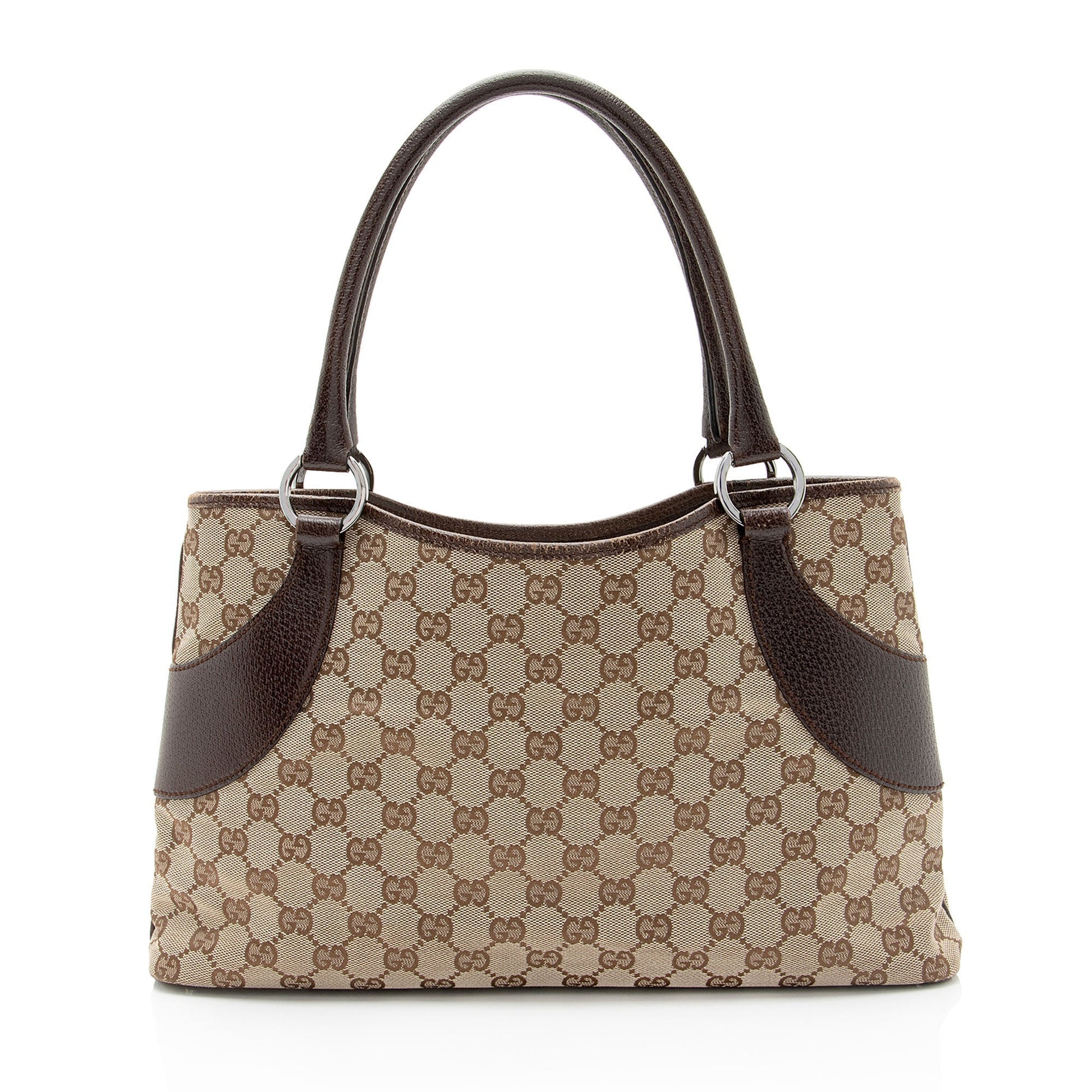 Gucci Leather Canvas Tote
