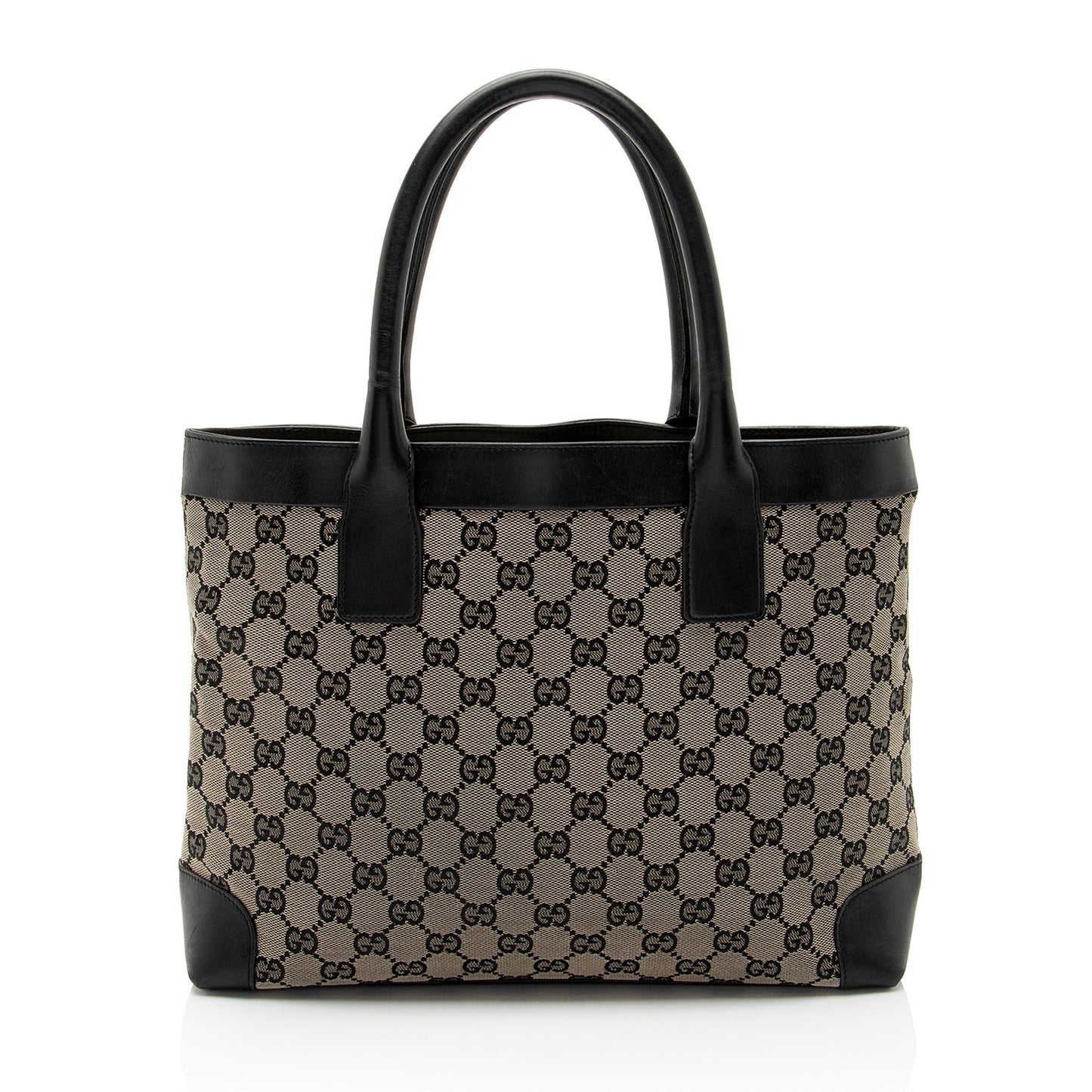 Gucci Nylon Leather Canvas Tote
