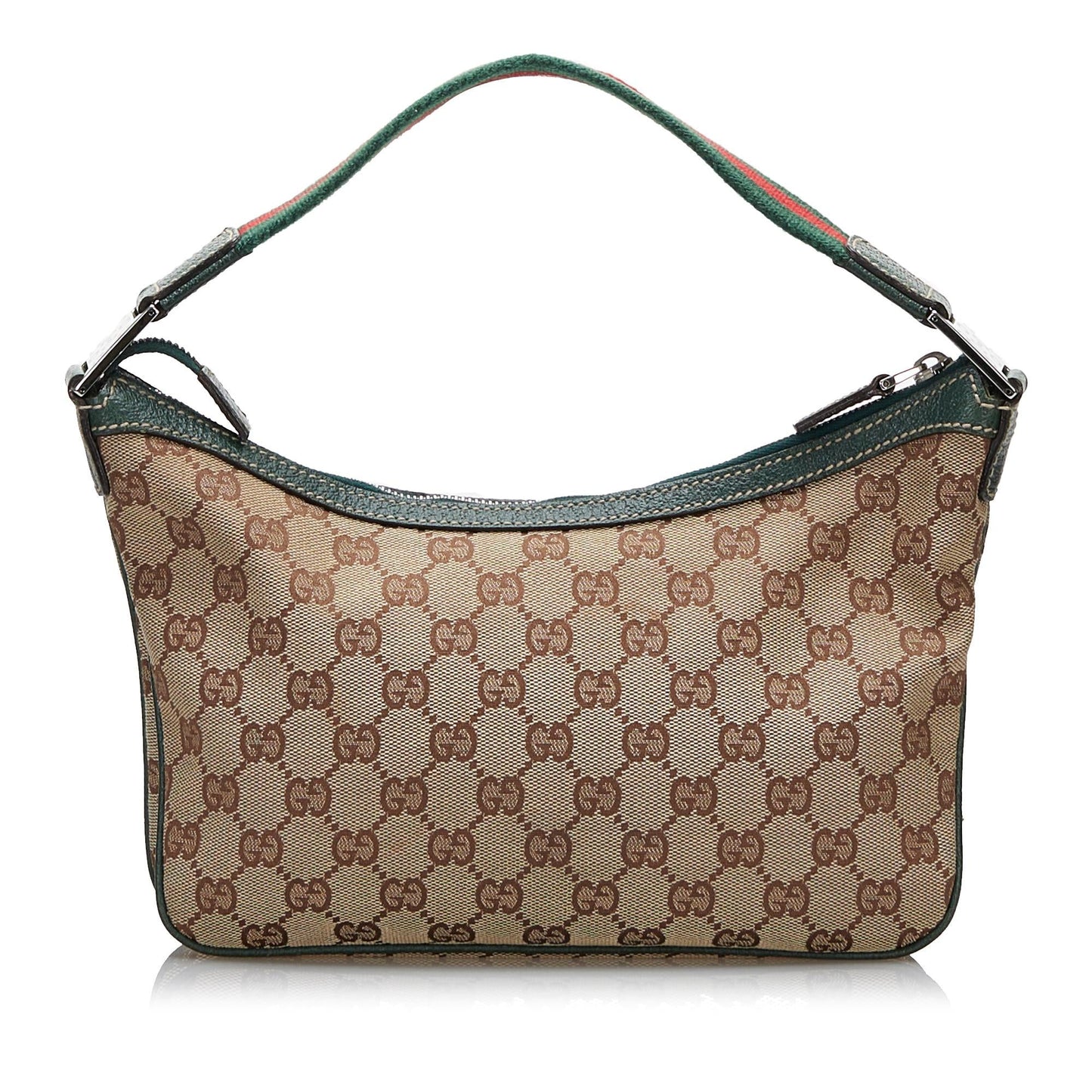 Gucci GG Canvas Web Baguette (SHG-zCaOiu)