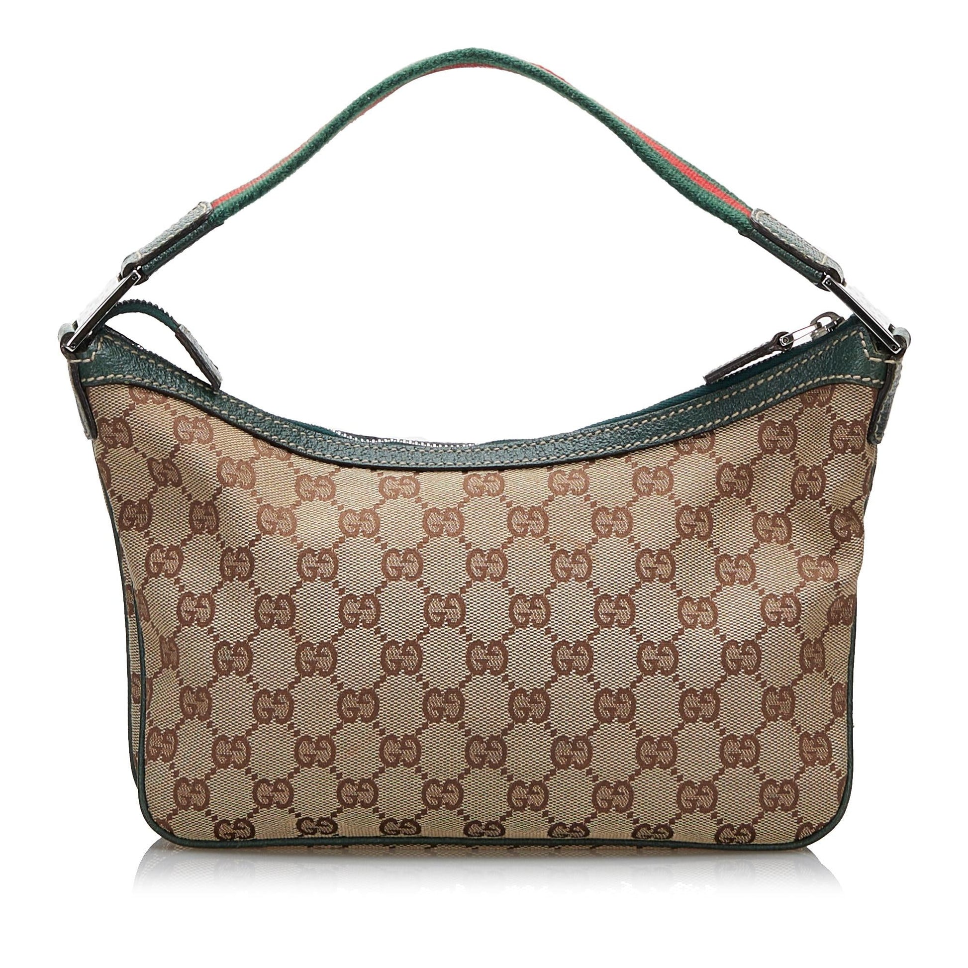 Gucci GG Canvas Web Baguette (SHG-zCaOiu)