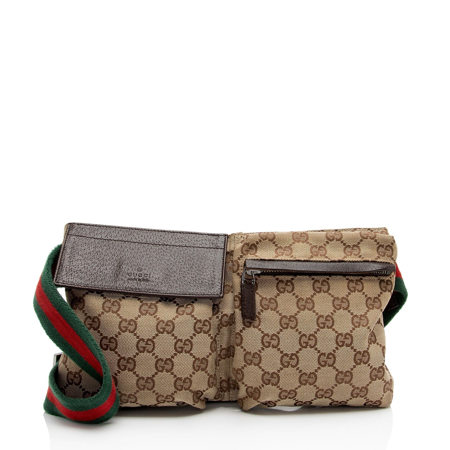 Gucci Nylon Leather Canvas Shoulder Bag