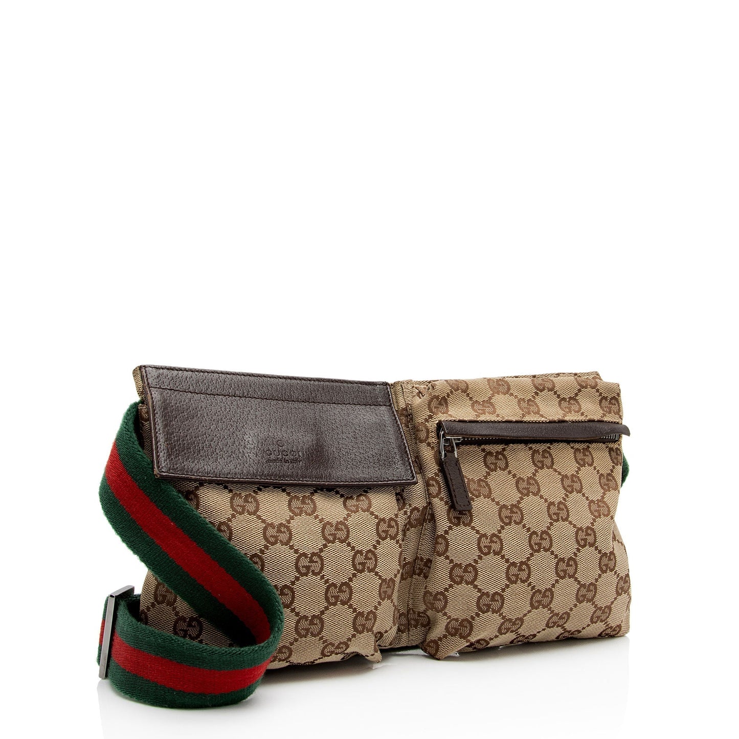 Gucci Nylon Leather Canvas Shoulder Bag