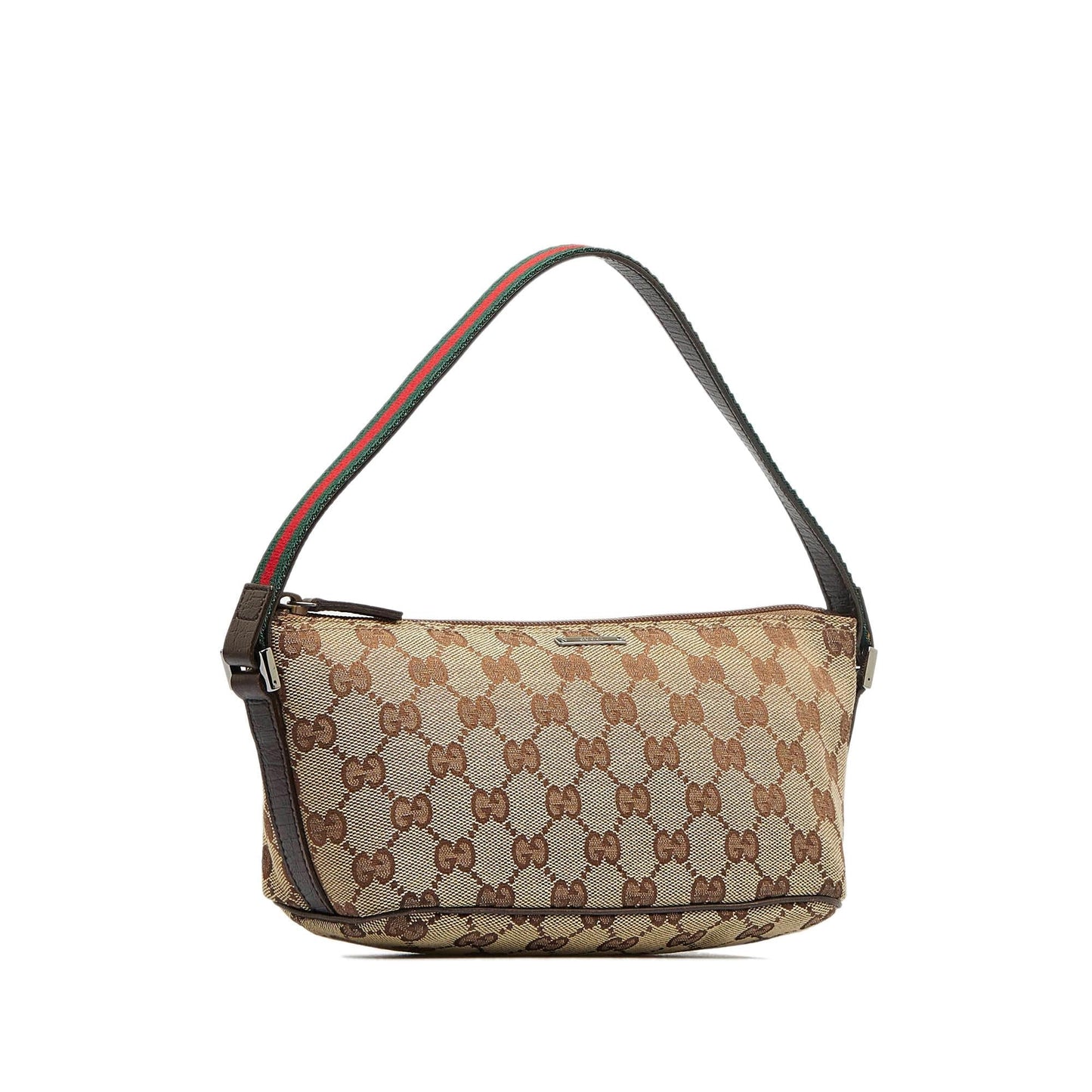 Gucci Pochette Baguette Canvas Shoulder Bag