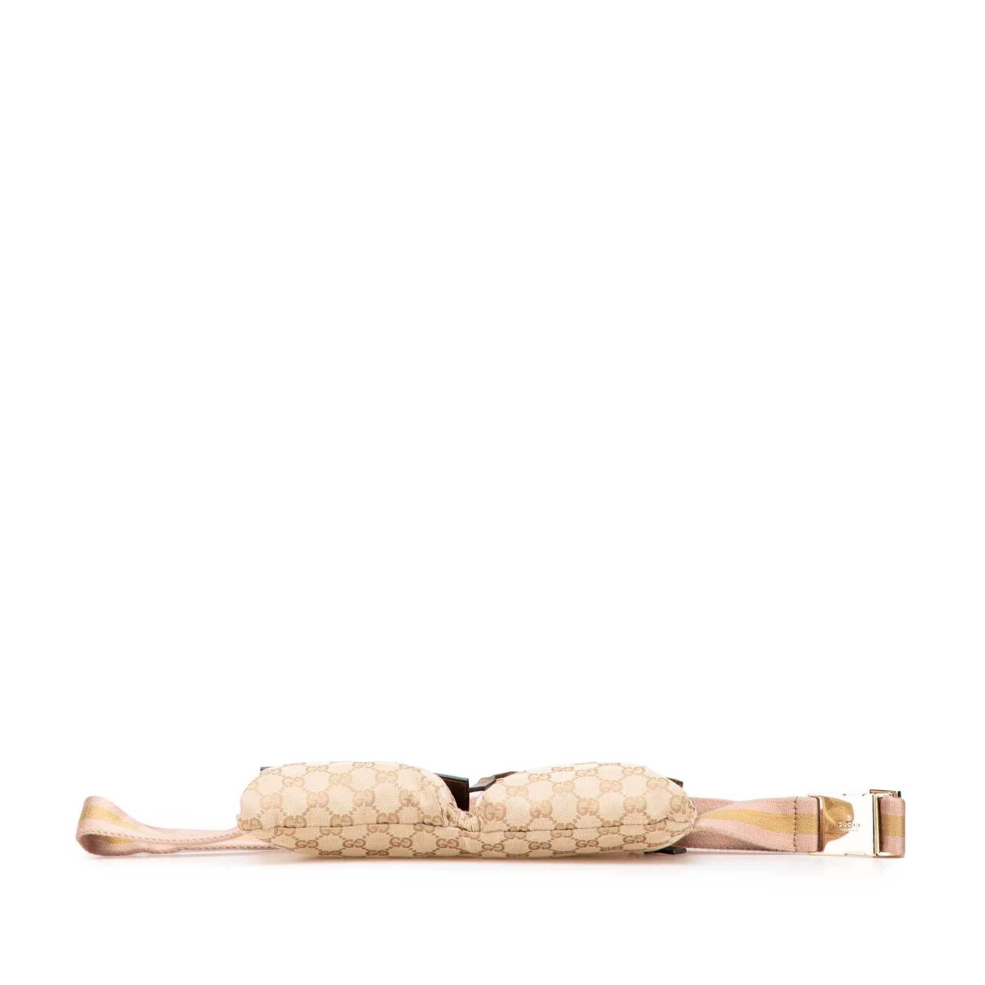 Gucci GG Canvas Web Double Pocket Belt Bag