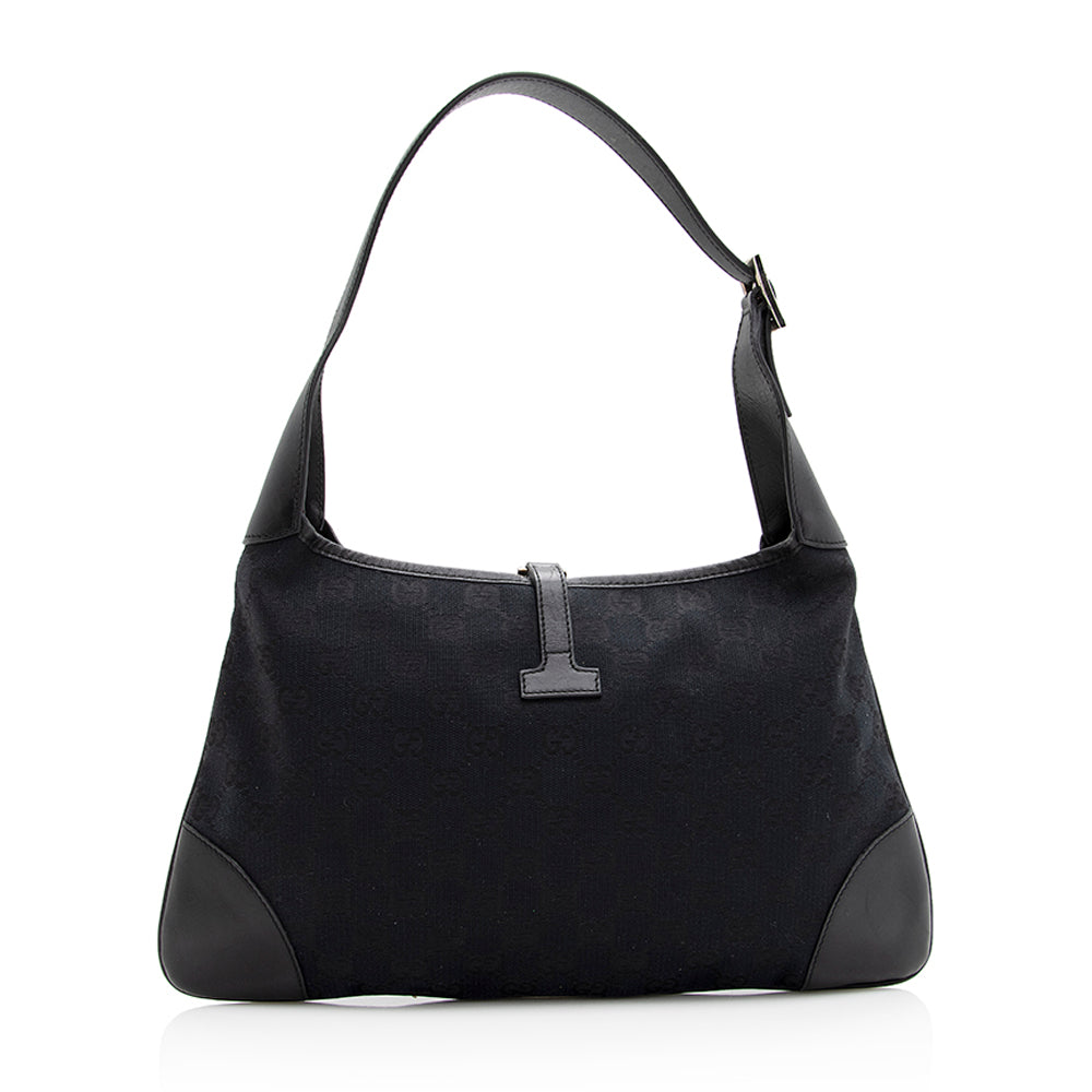 Gucci GG Canvas Web Jackie Shoulder Bag (SHF-20540)