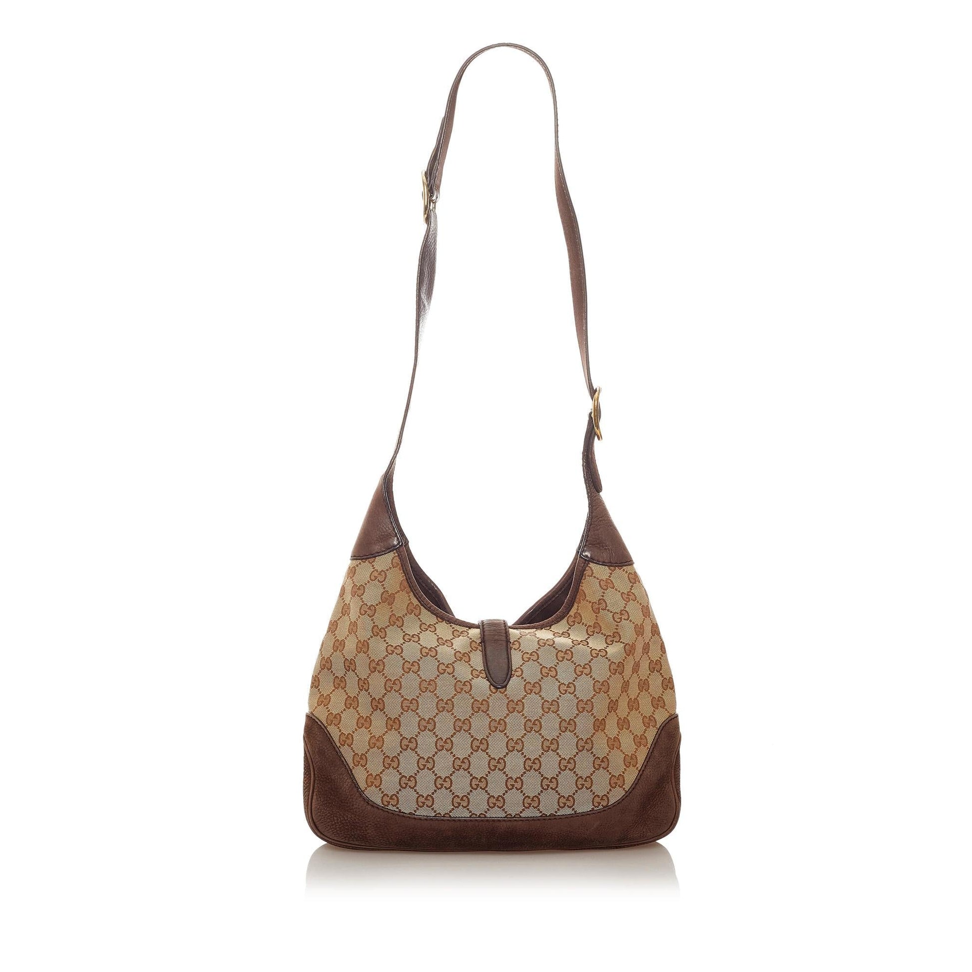 Gucci GG Canvas Web Jackie Shoulder Bag (SHG-28326)
