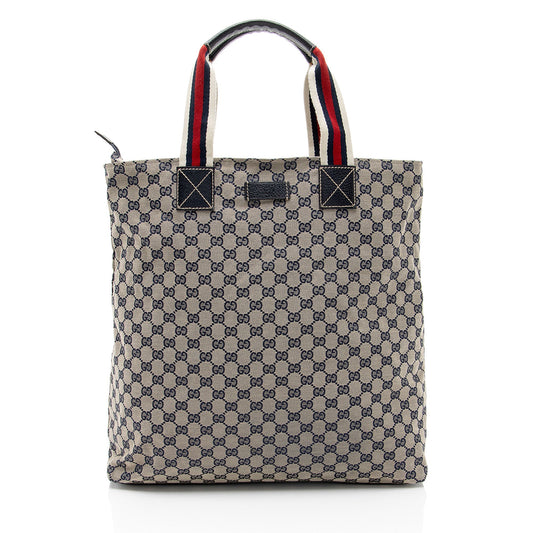 Gucci GG Canvas Web N/S Large Tote