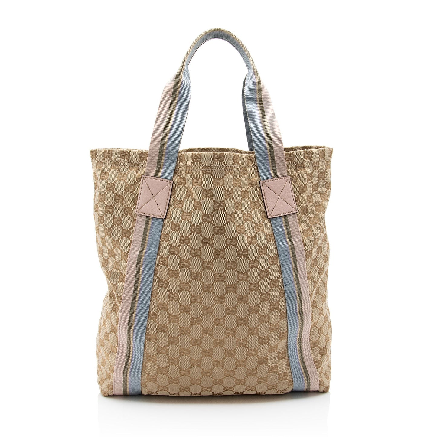 Gucci Nylon Leather Canvas Tote
