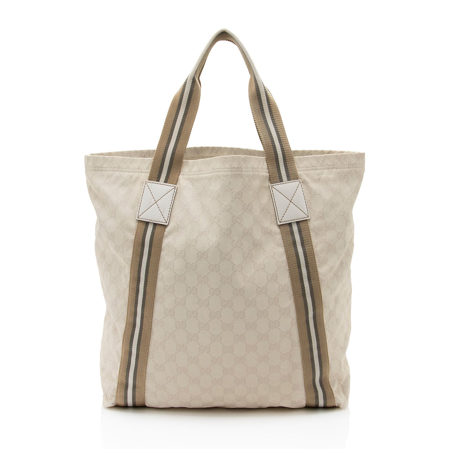 Gucci Nylon Leather Canvas Tote