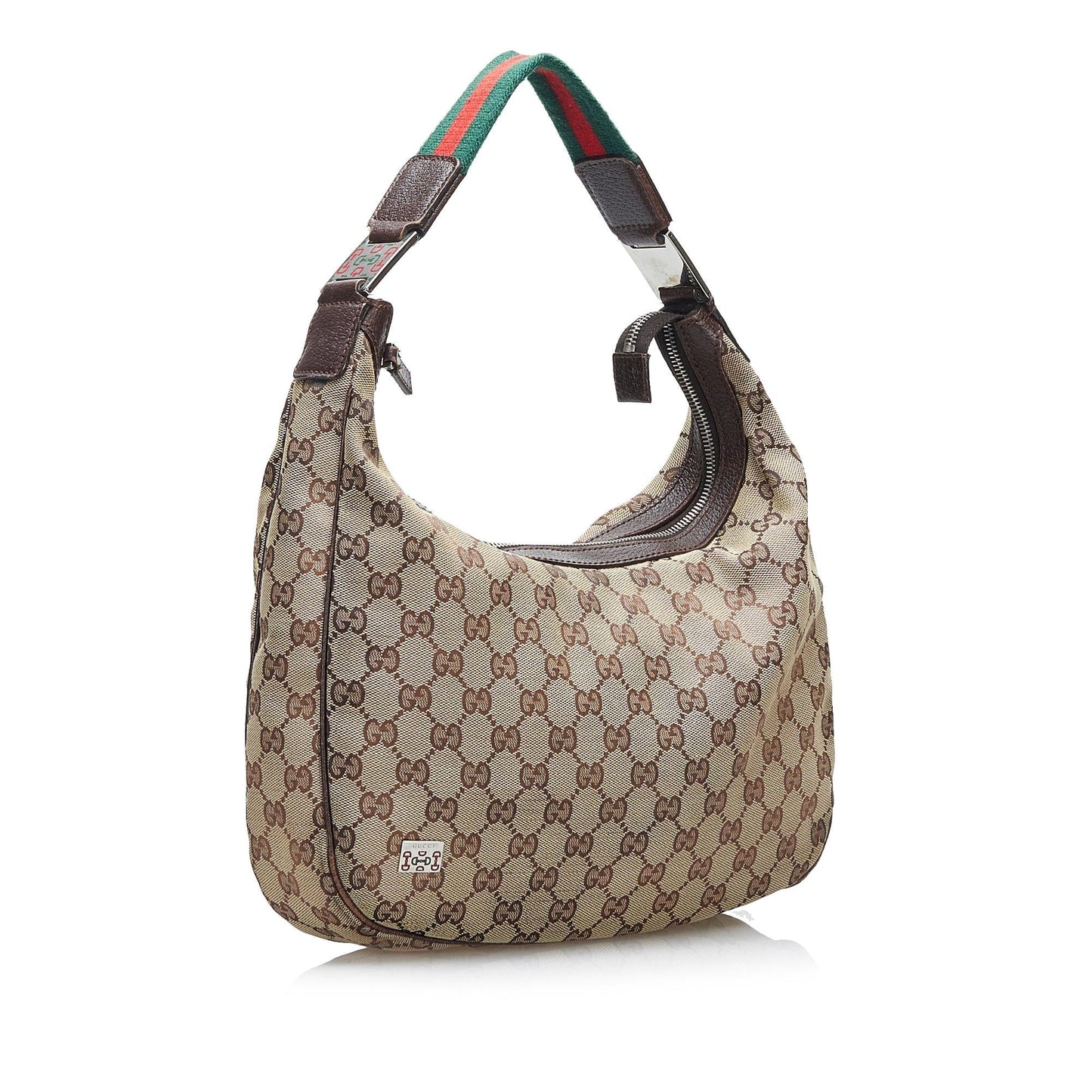 Gucci GG Canvas Web Shoulder Bag (SHG-F1ykz7)