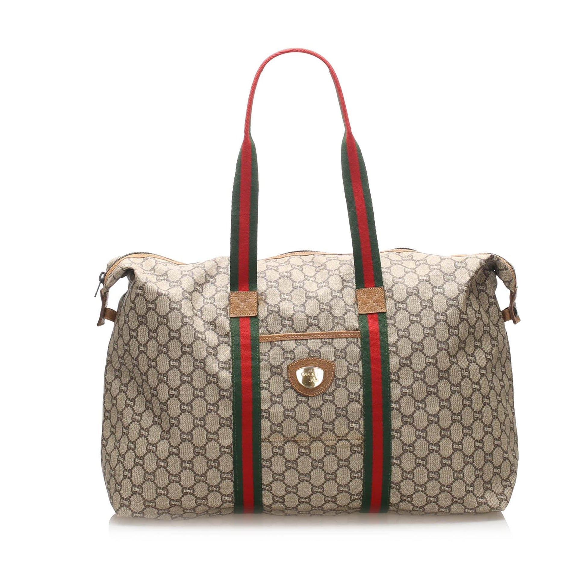 Gucci Web Canvas Monogram Tote Style 10