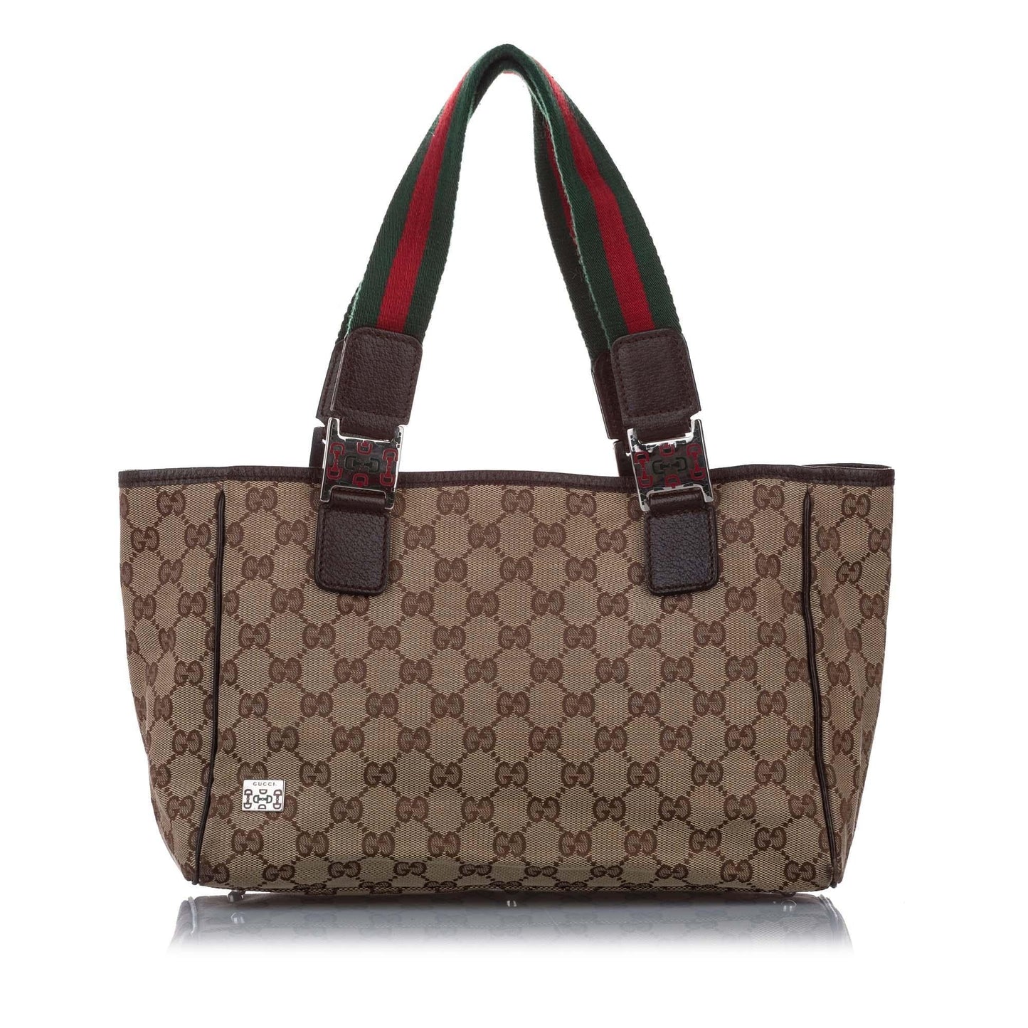 Gucci Web Canvas Monogram Tote Style 9