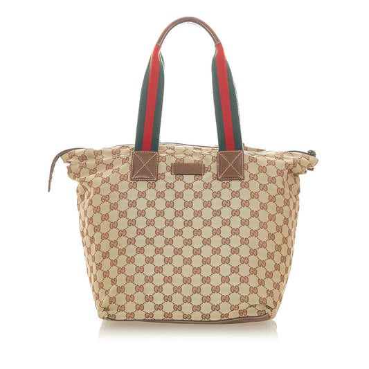 Gucci Web Canvas Monogram Tote Style 1