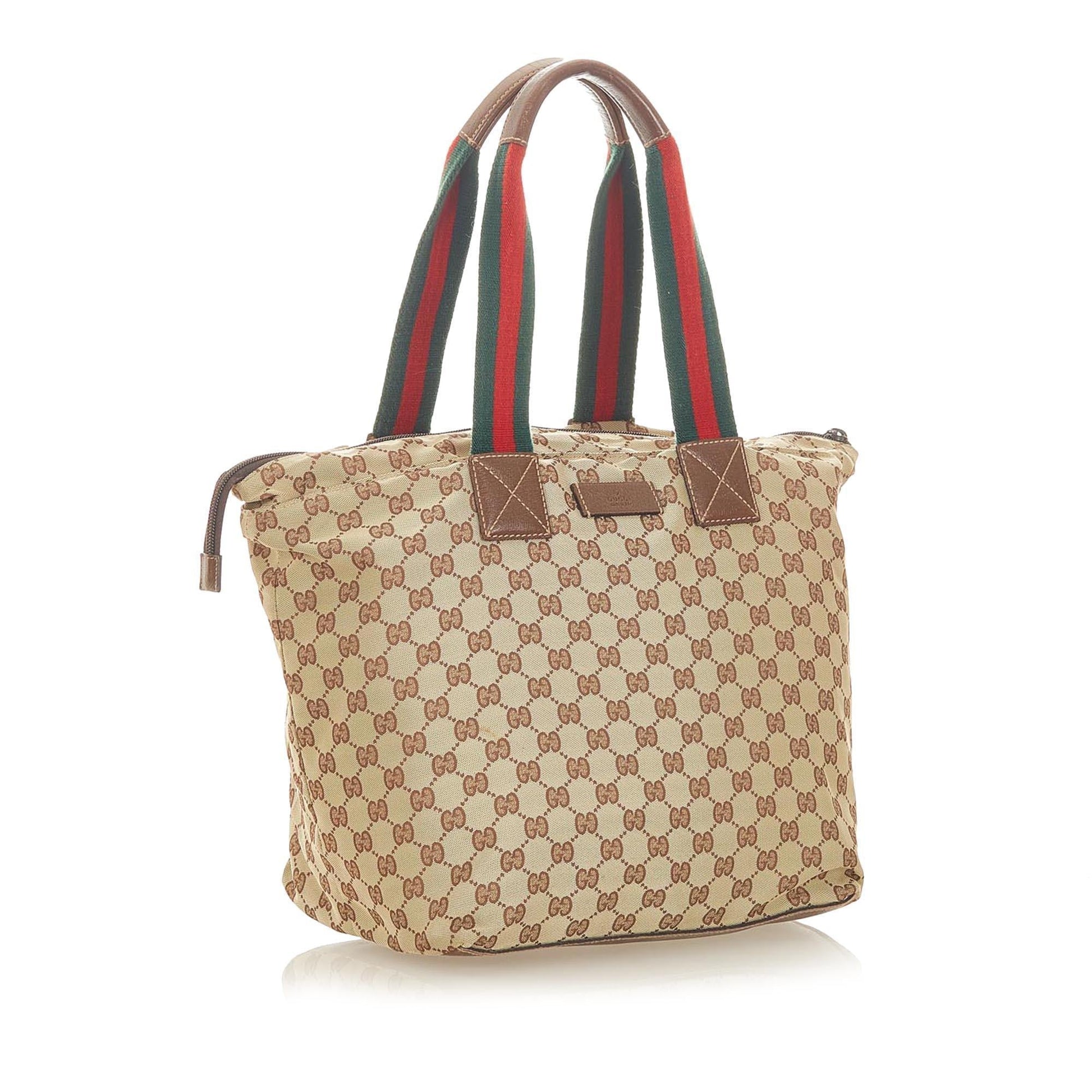 Gucci Web Canvas Monogram Tote Style 1