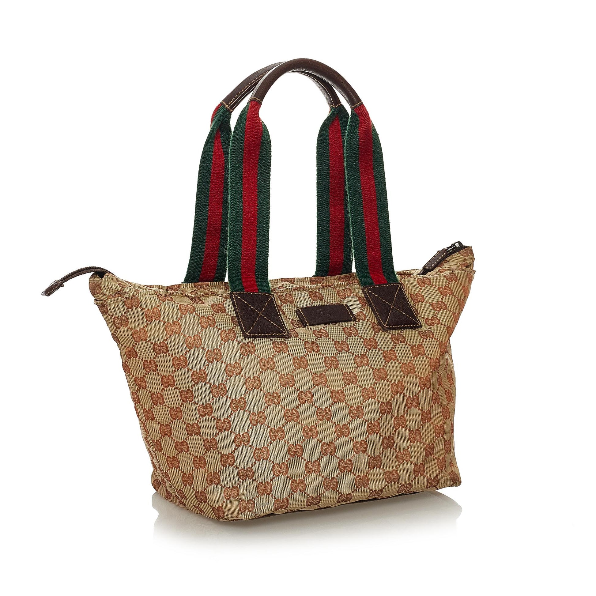 Gucci GG Canvas Web Tote Bag (SHG-33122)