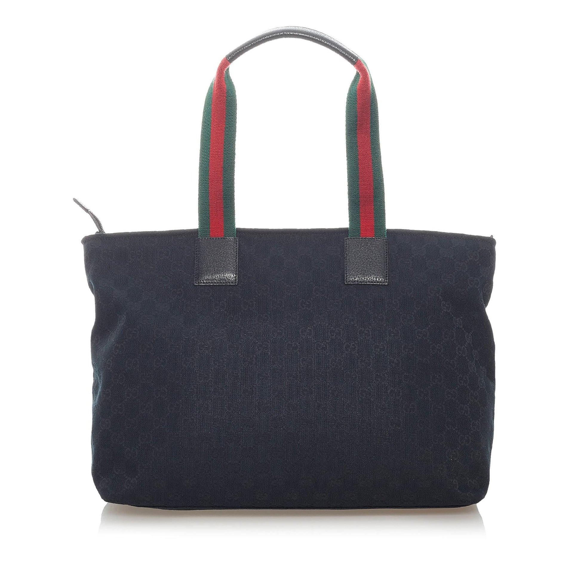 Gucci GG Canvas Web Tote Bag (SHG-36163)