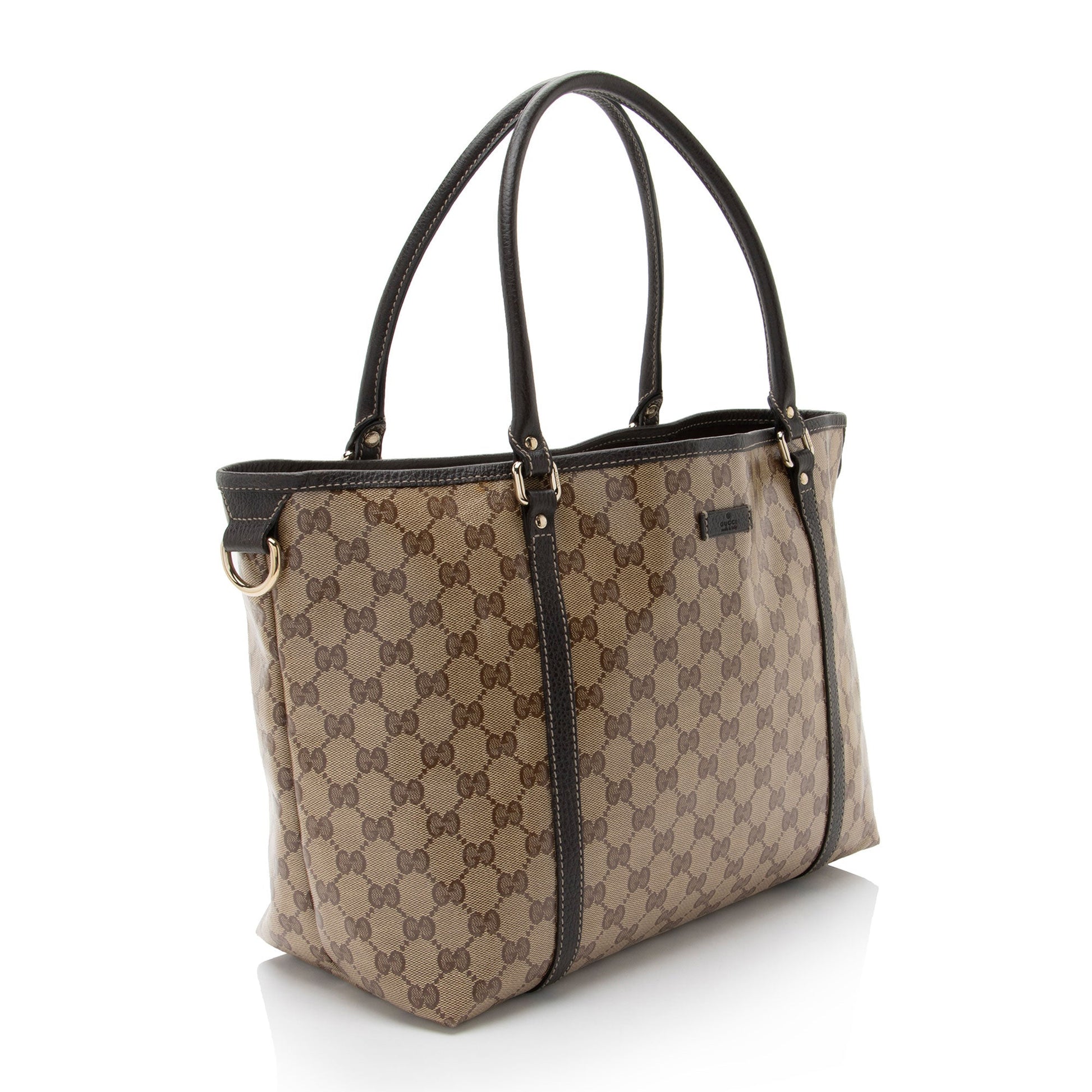 Gucci Leather Canvas Tote