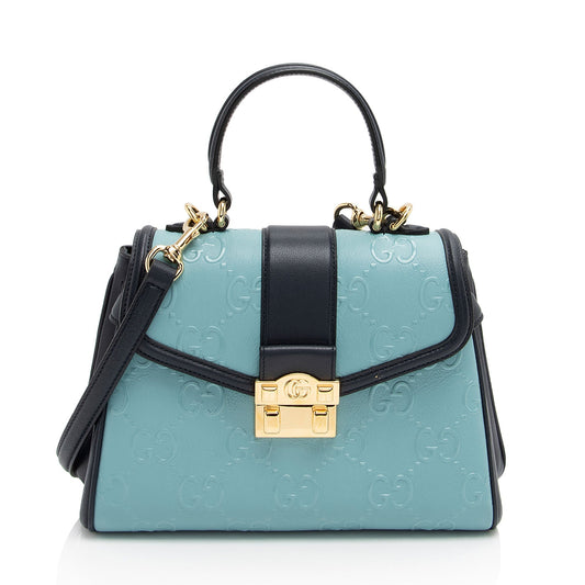 Gucci Leather Canvas Shoulder Bag