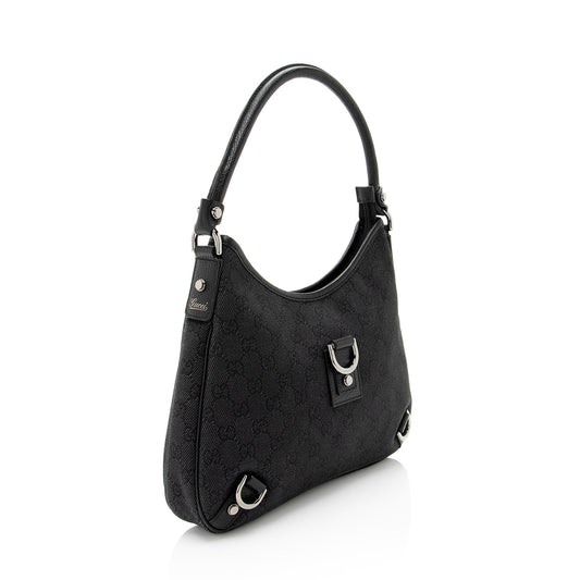 Gucci Leather Canvas Shoulder Bag