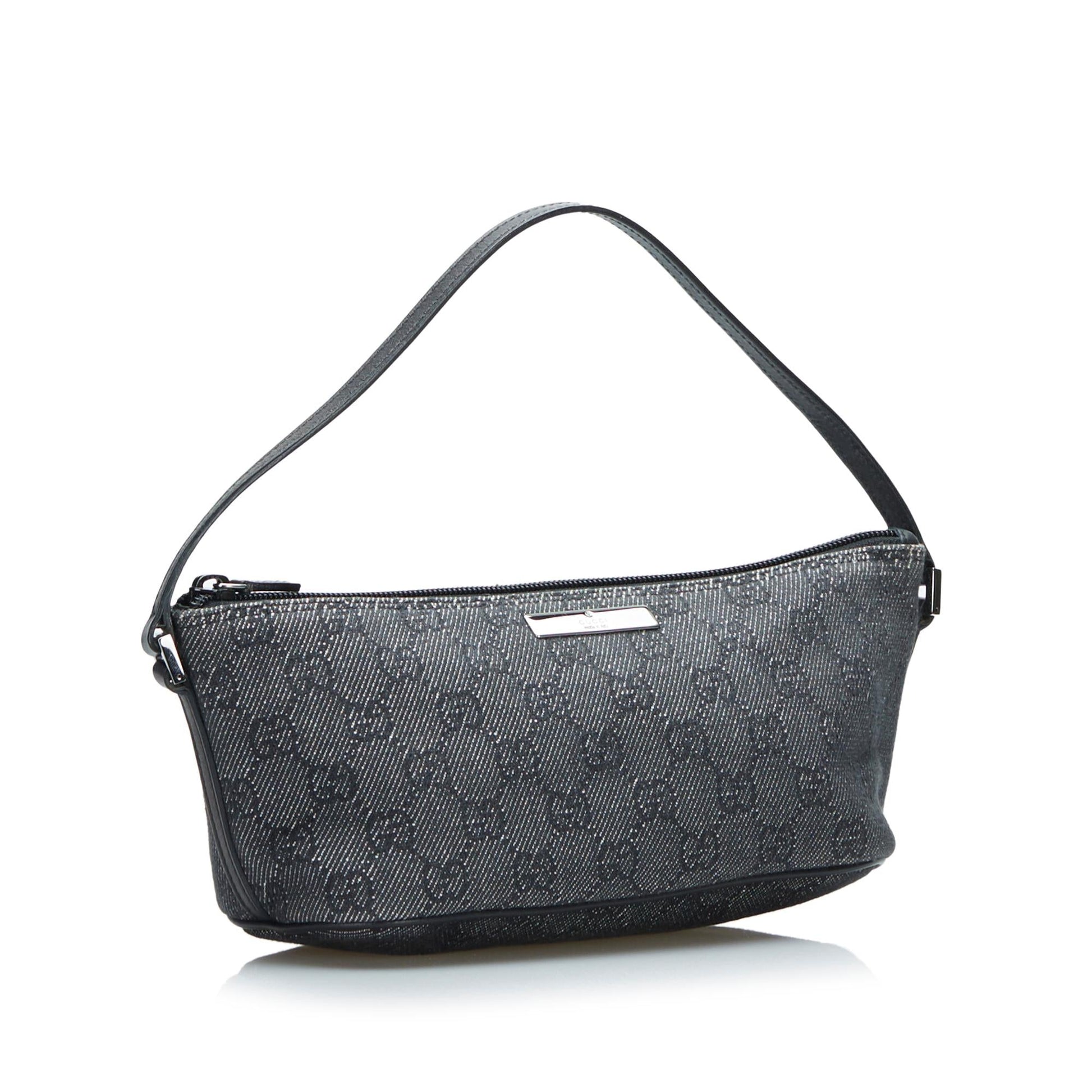 Gucci GG Denim Boat Baguette (SHG-CGZkjD)