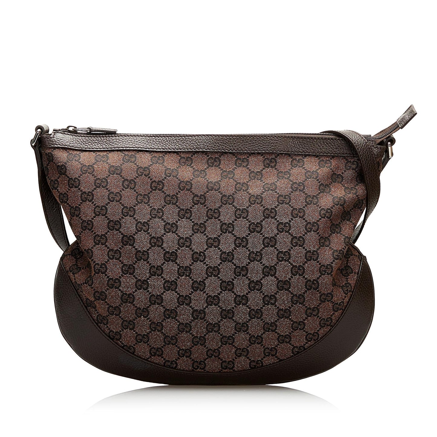 Gucci GG Denim Half Moon Crossbody Bag (SHG-35631)