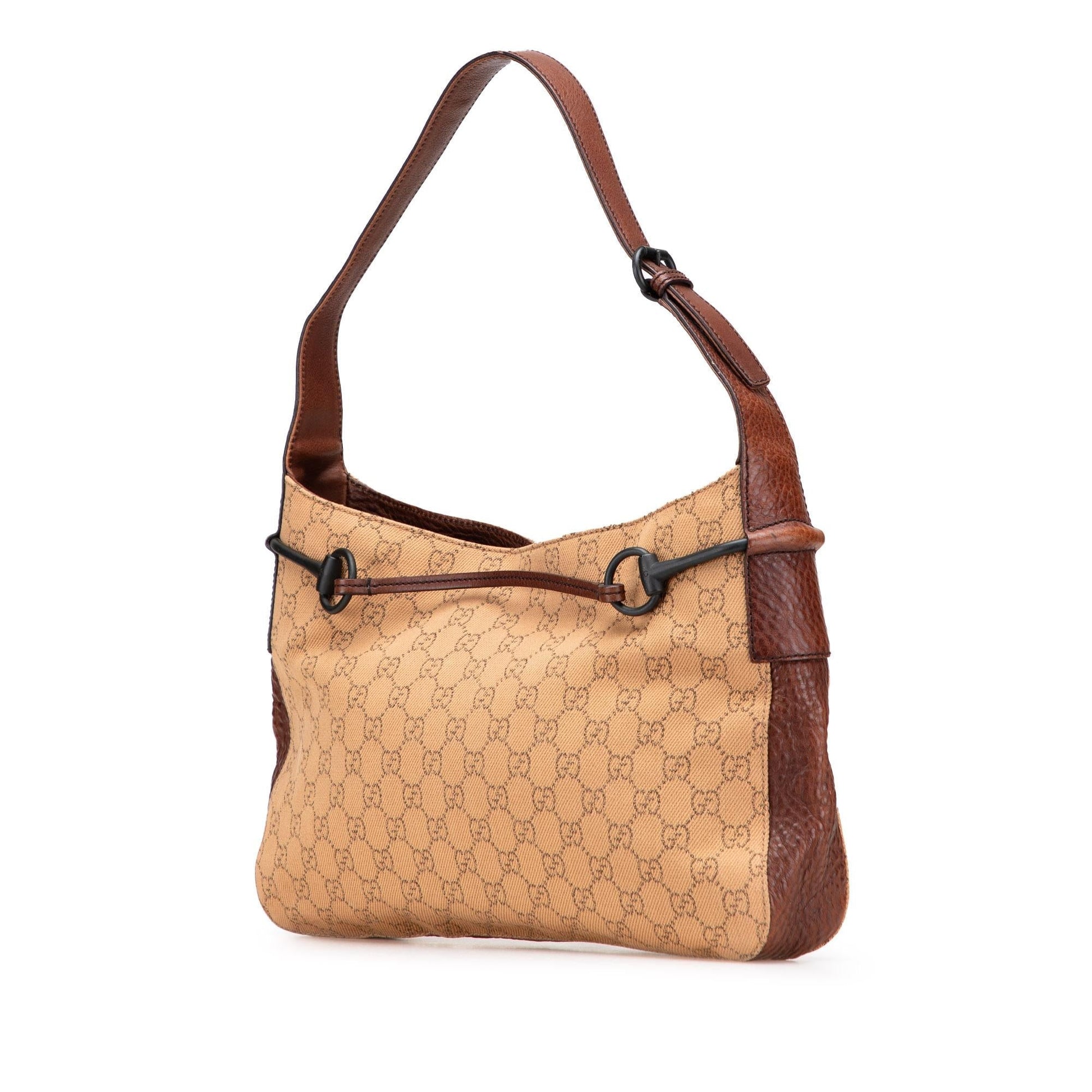 Gucci GG Denim Horsebit Shoulder Bag