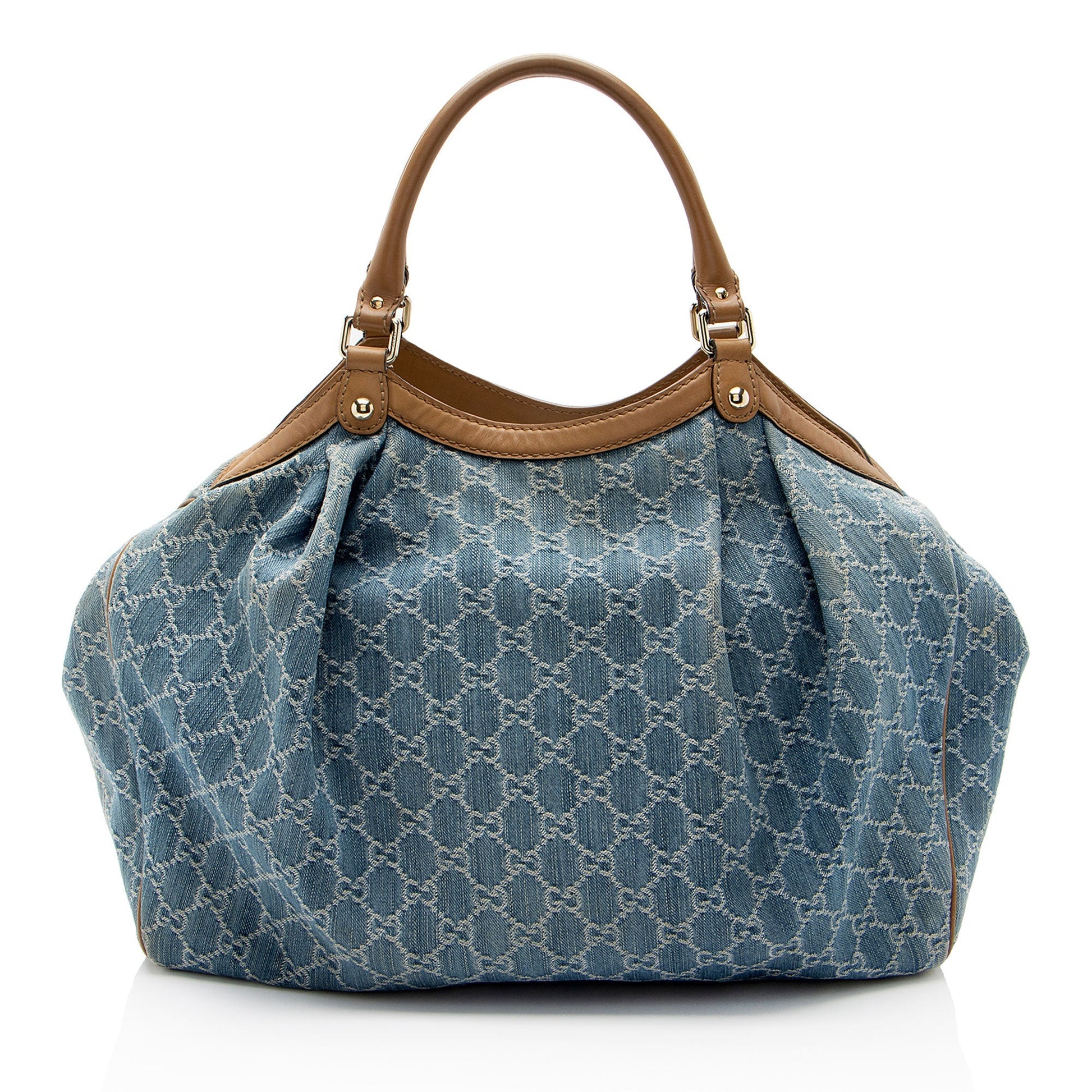 Gucci GG Denim Sukey Large Tote (SHF-jcqKh9)
