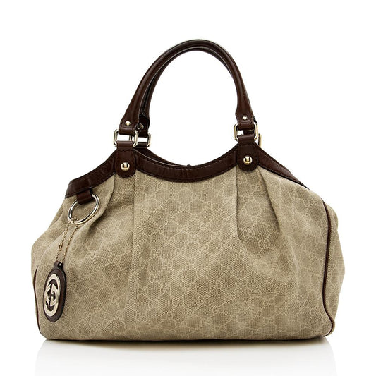 Gucci Sukey Denim Monogram Tote