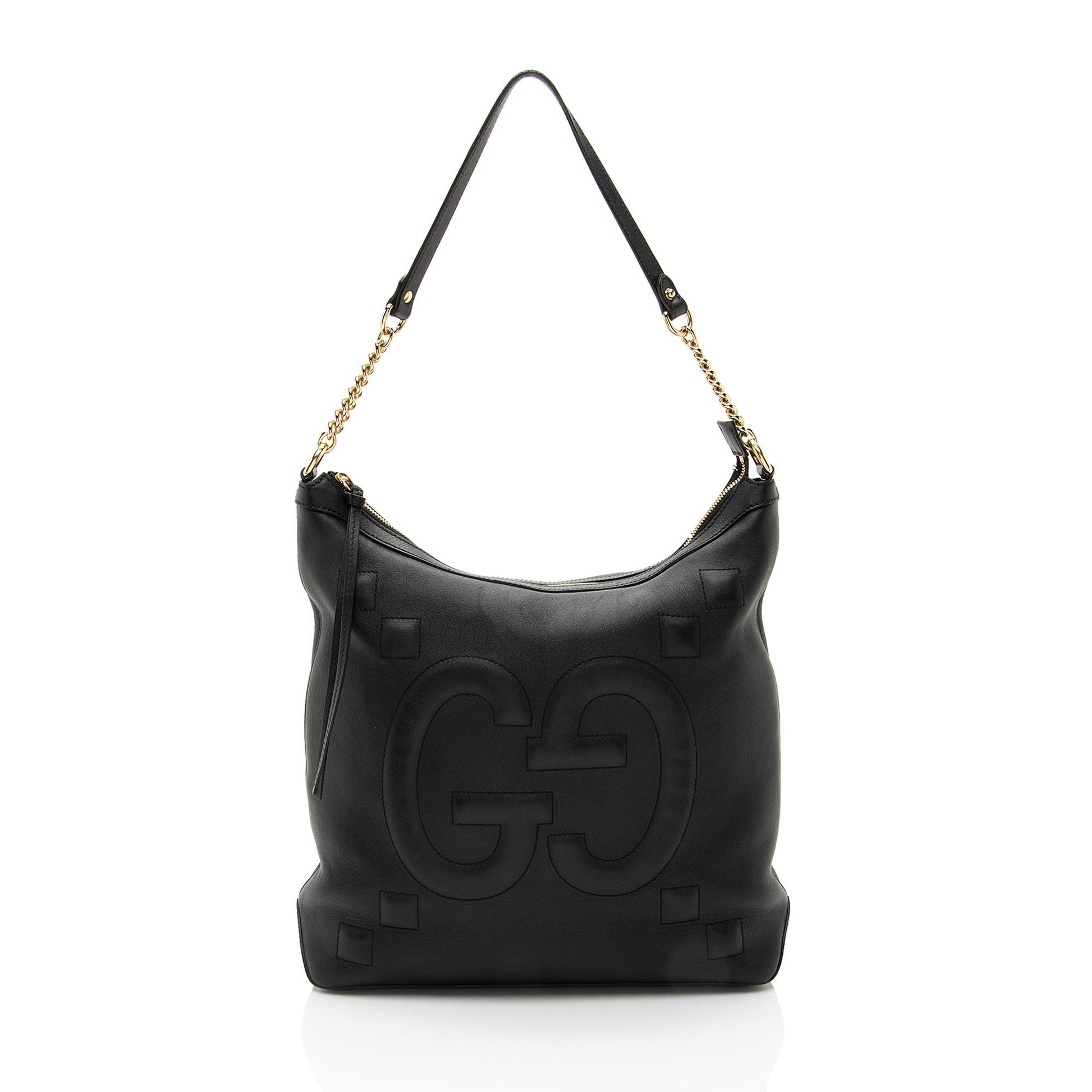 Gucci GG Embossed Calfskin Apollo Shoulder Bag