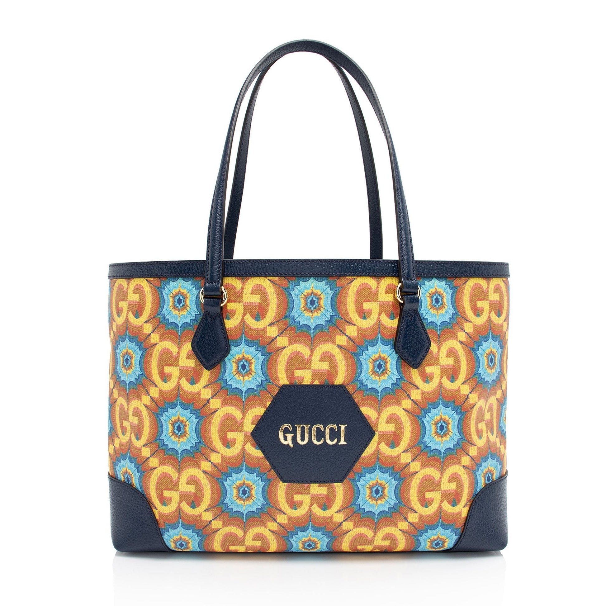 Gucci Leather Canvas Tote